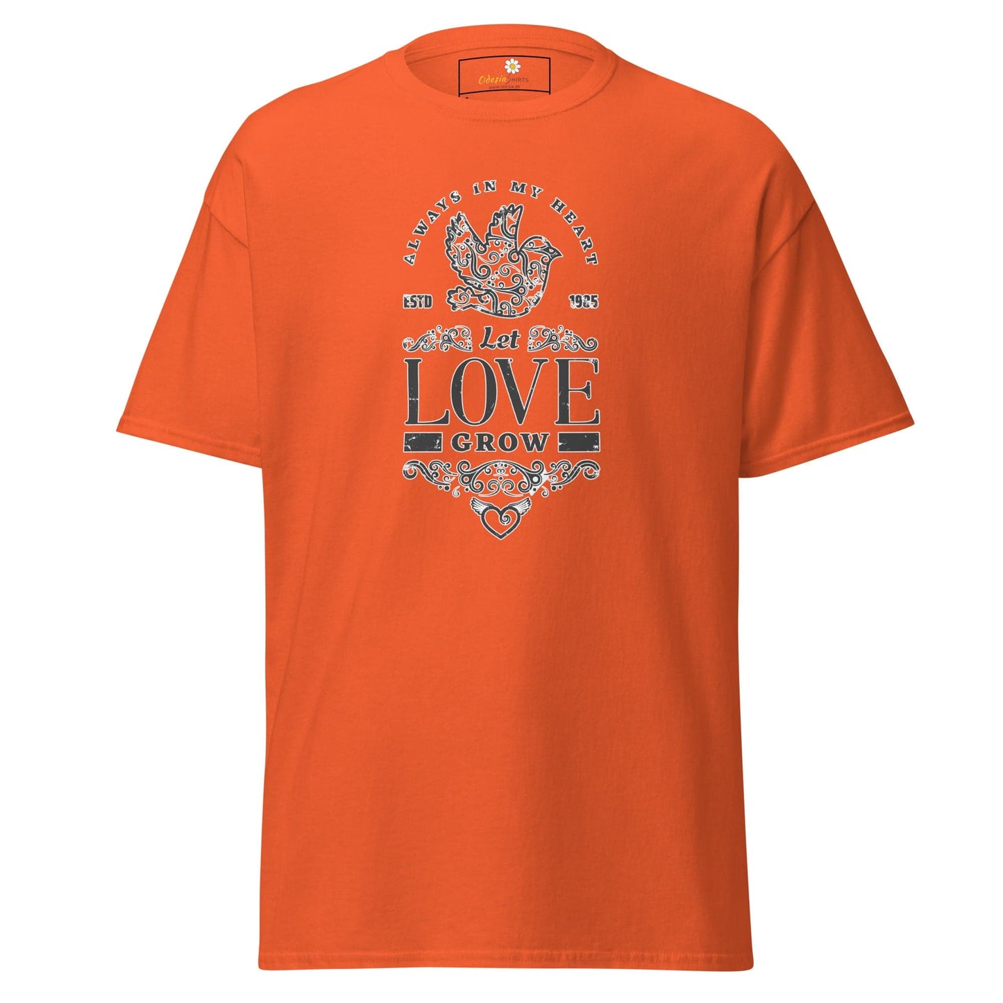 Unisex classic tee - POSITIVE LET LOVE GROW - REGULAR - Orange / S