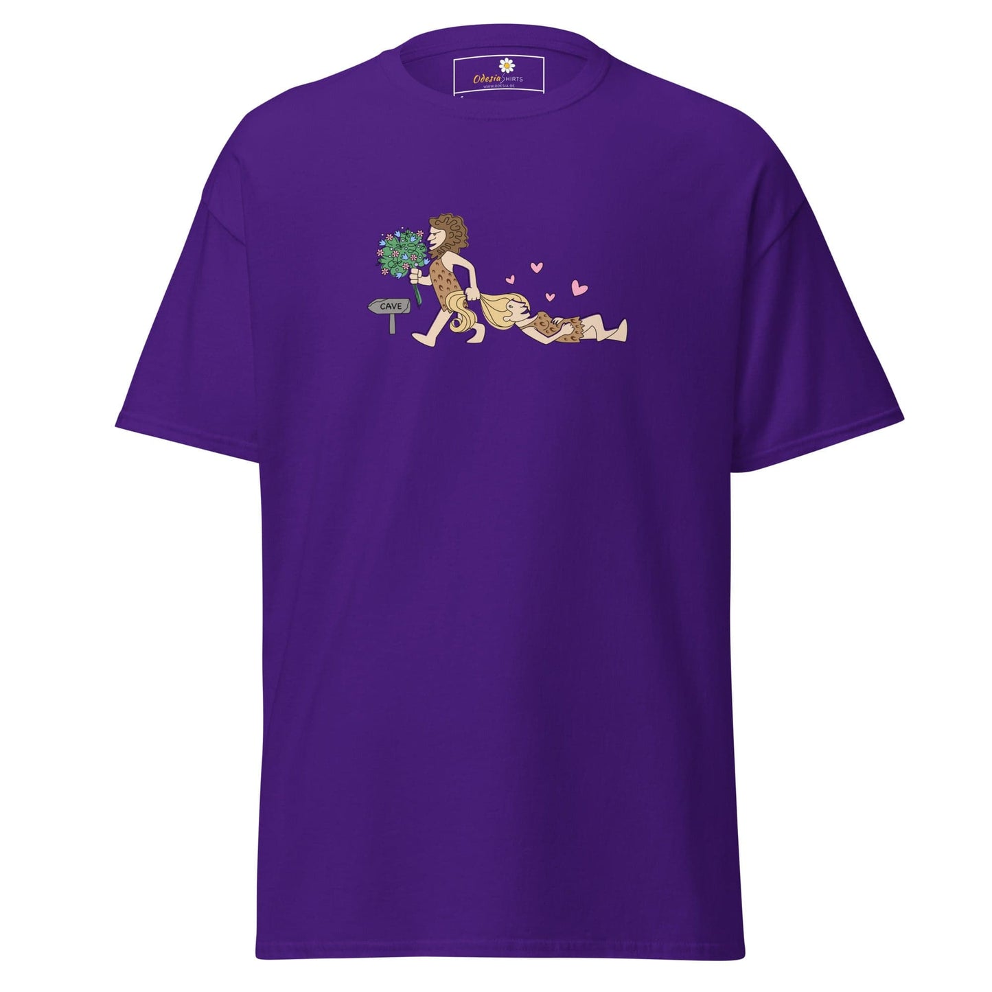 Unisex classic tee - FUN CAVEMAN - REGULAR - Purple / S