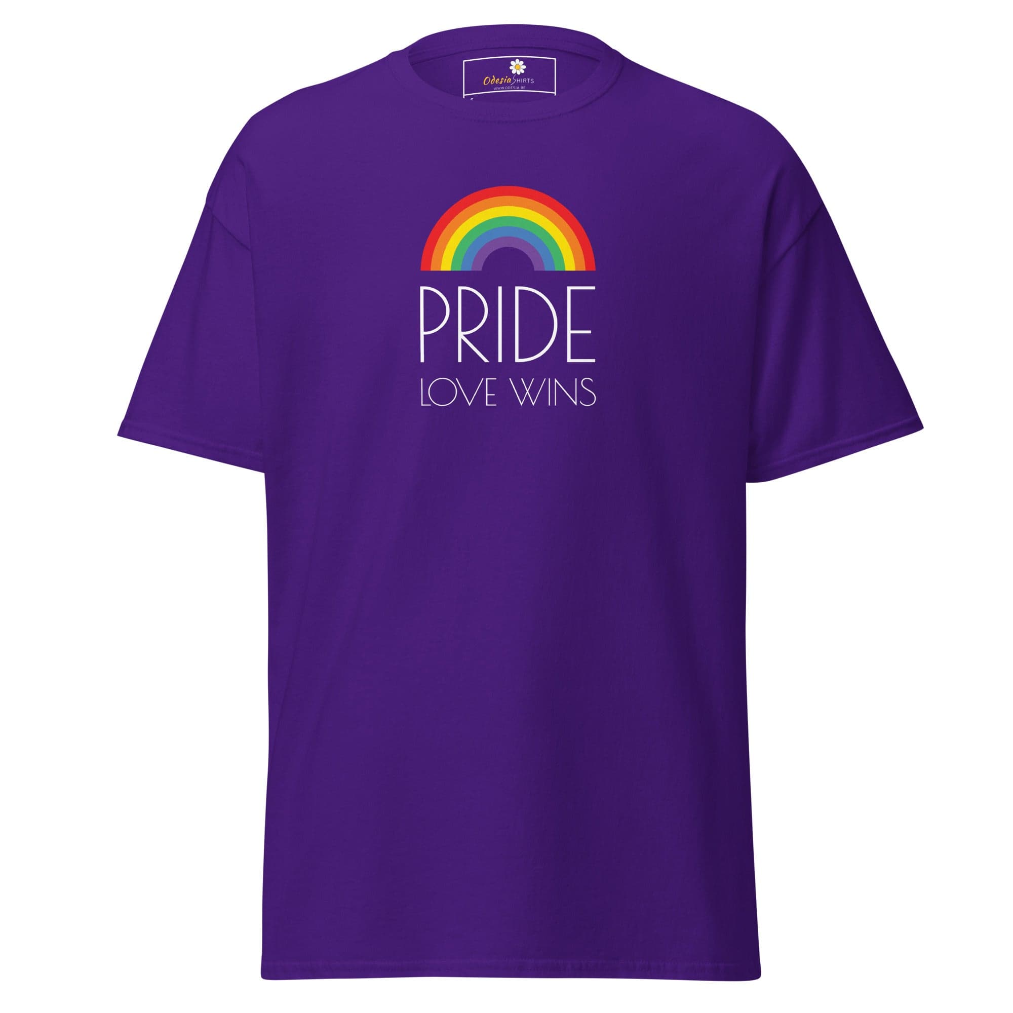 Unisex classic t-shirt - LGBTQ PRIDE LOVE WINS - REGULAR - Purple / S
