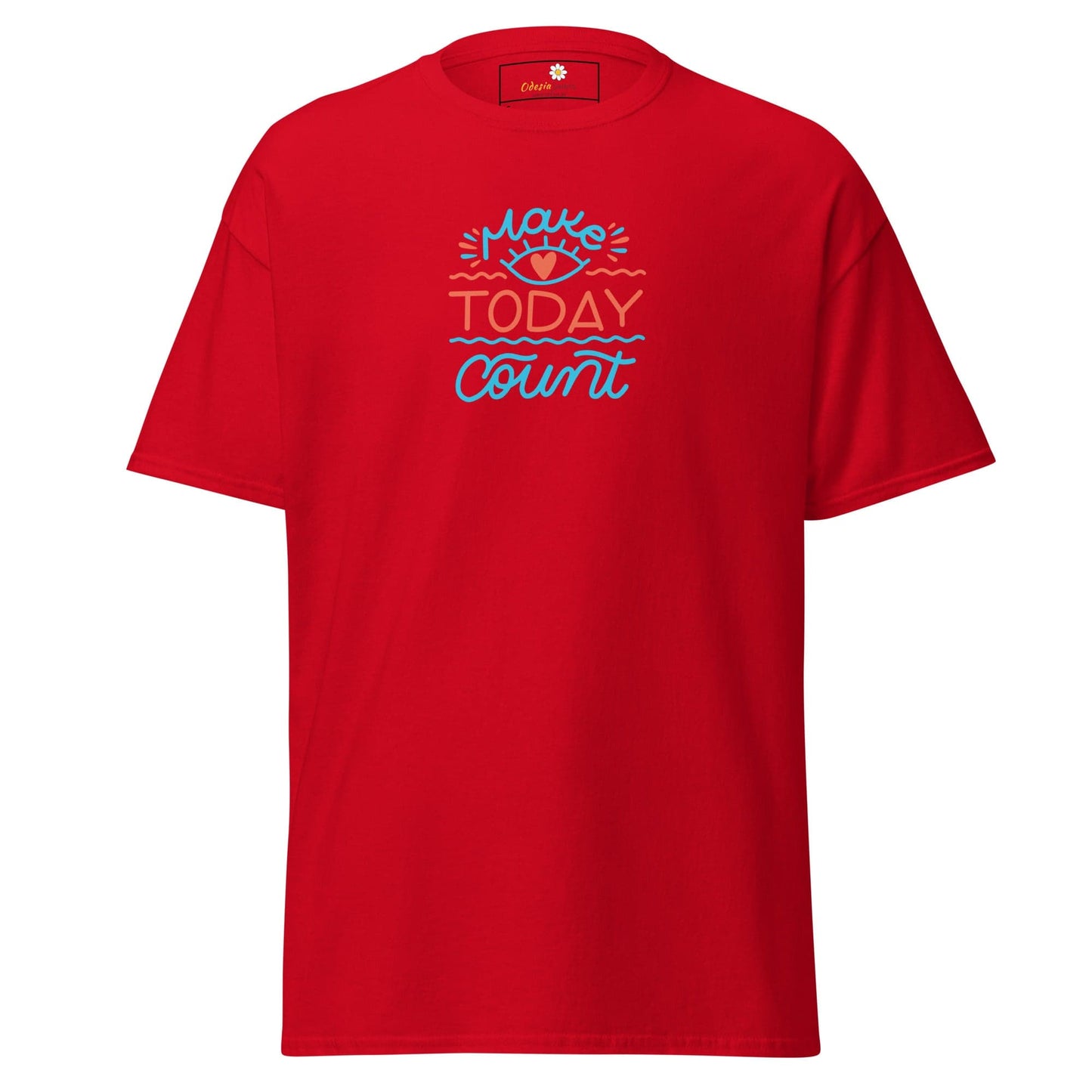 Unisex classic t-shirt - TEXT TODAY COUNT - REGULAR - Red / S