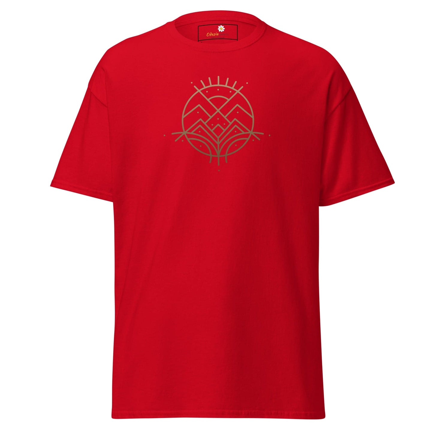 Unisex classic tee - ABSTRACT LANDSCAPE - REGULAR - Red / S