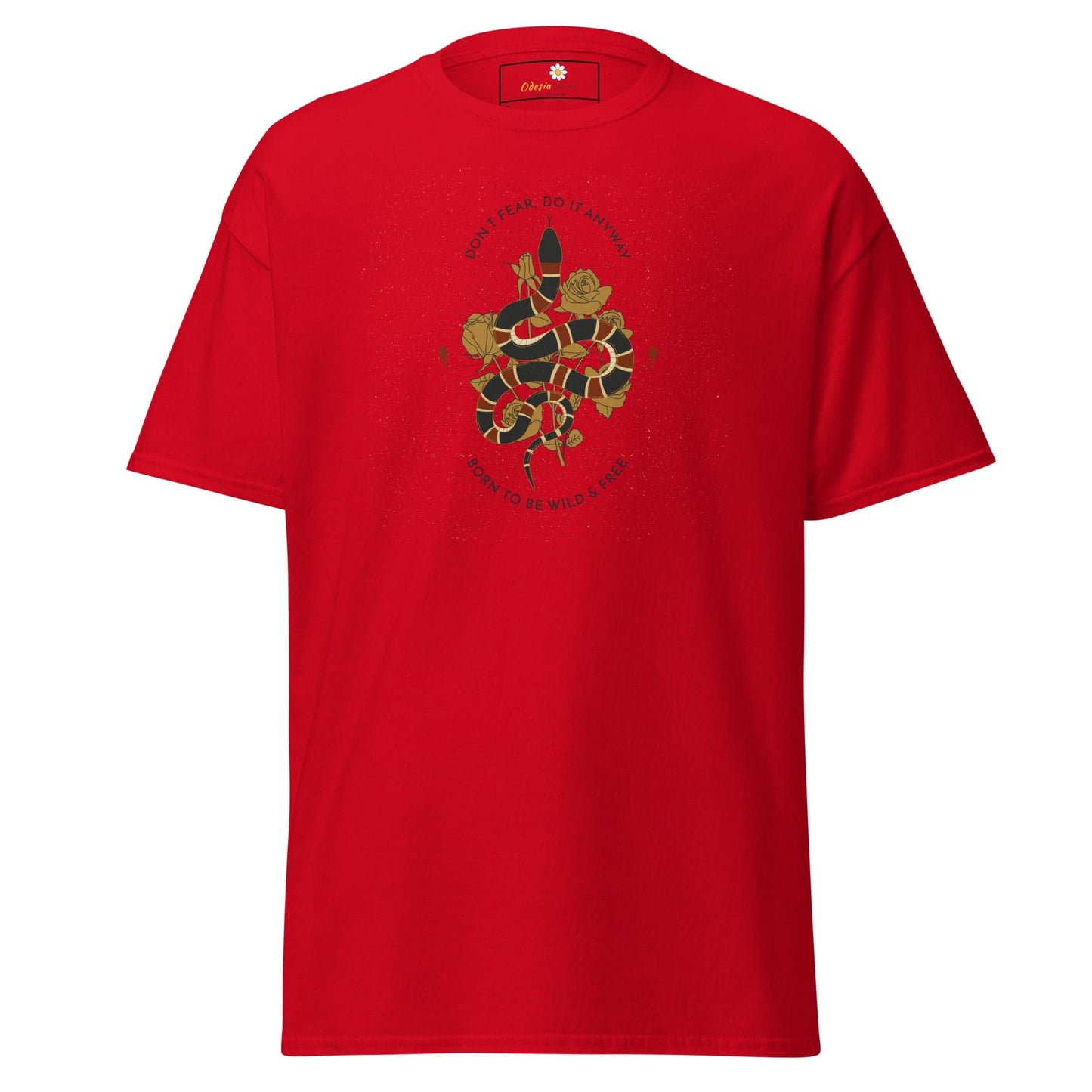 Unisex classic t-shirt - SNAKE TO BE WILD - REGULAR - Red / S