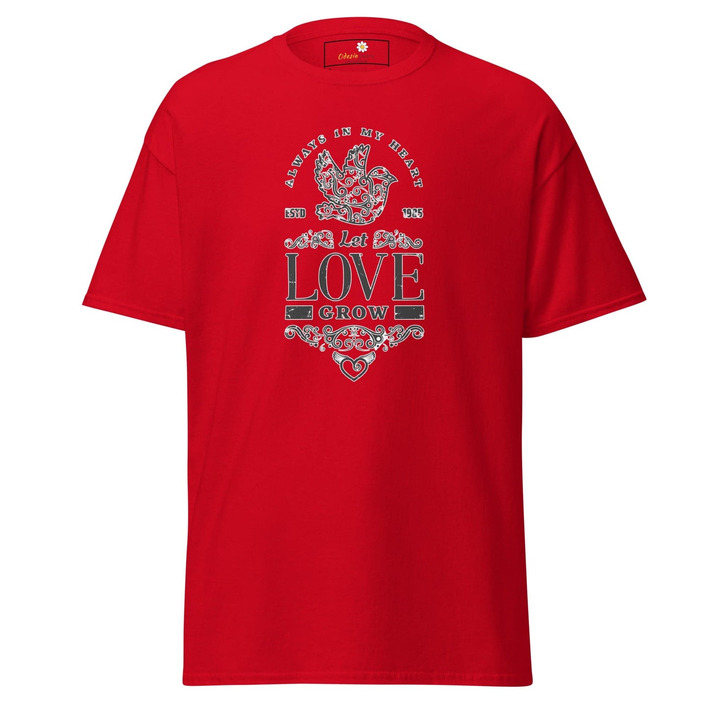 Unisex classic tee - POSITIVE LET LOVE GROW - REGULAR - Red / S