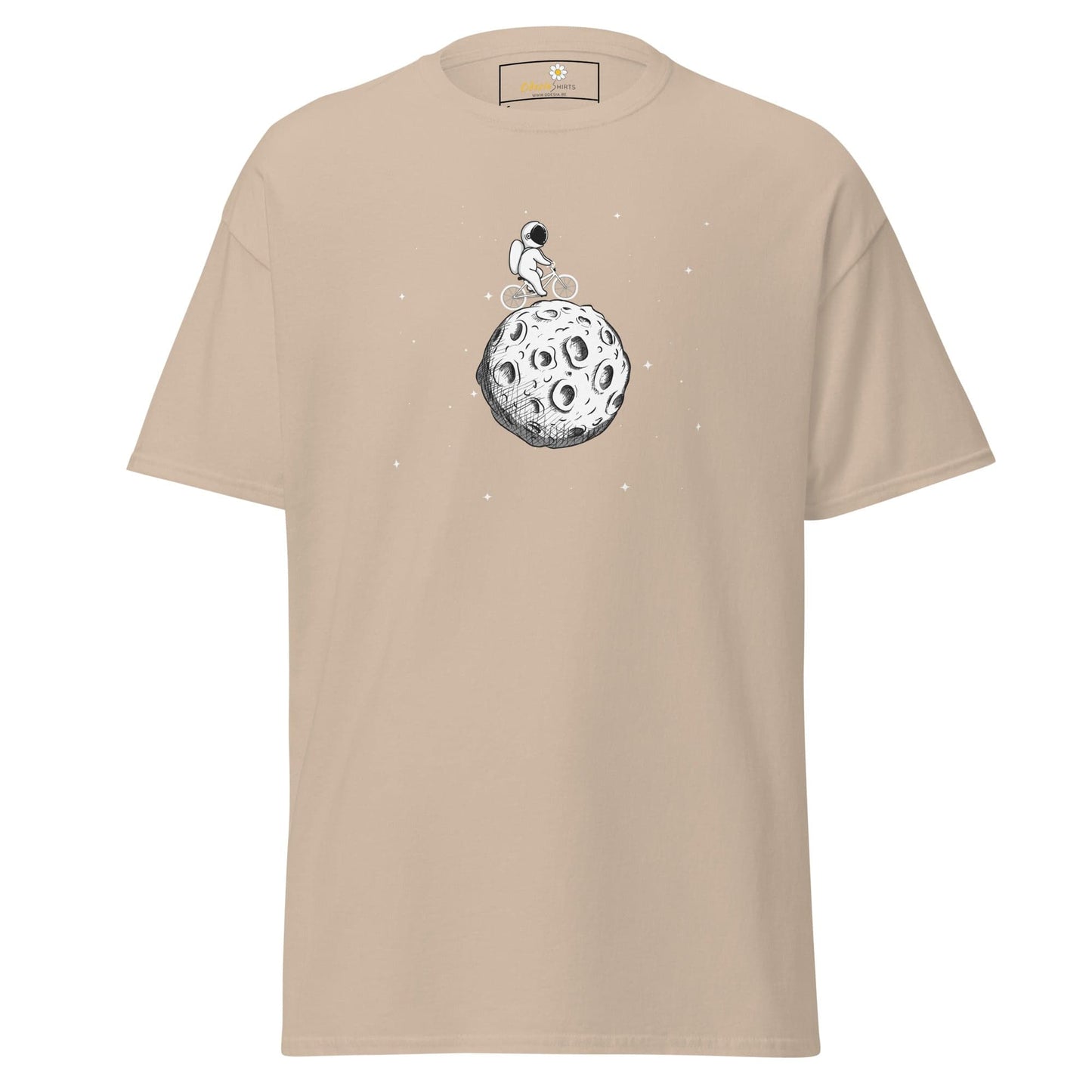 Unisex classic t-shirt - ASTRONAUT RIDING BIKE MOON - REGULAR - Sand / S