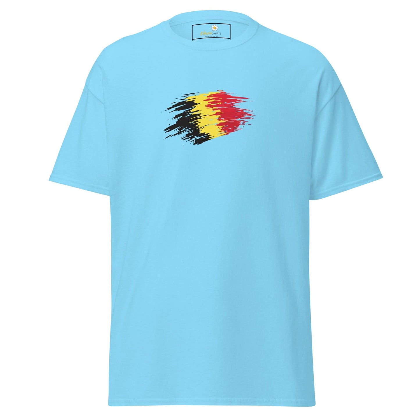 Unisex classic tee - COUNTRY BELGIUM SHAPE - REGULAR - Sky / S
