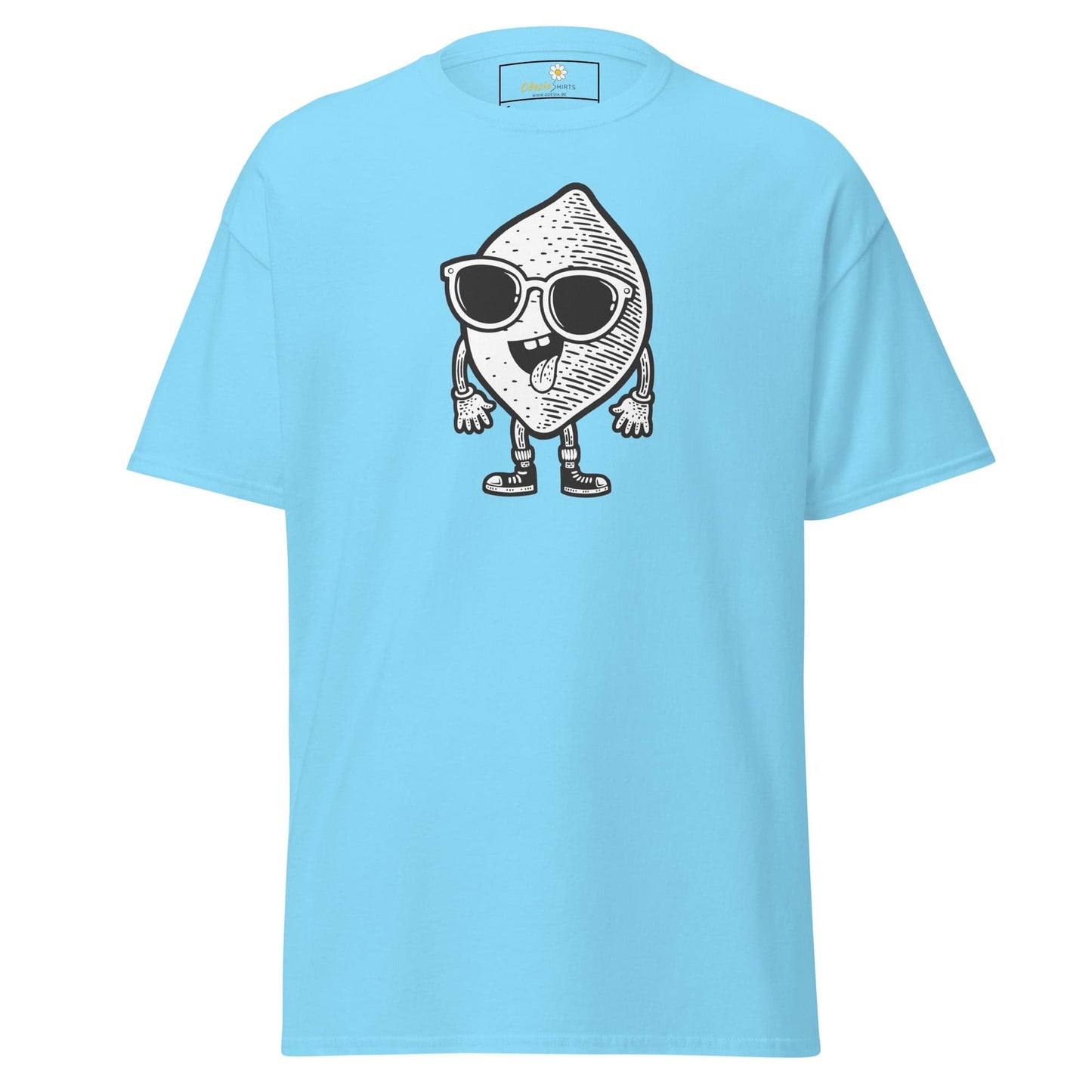 Unisex classic t-shirt - FUN LEMON FACE - REGULAR - Sky / S