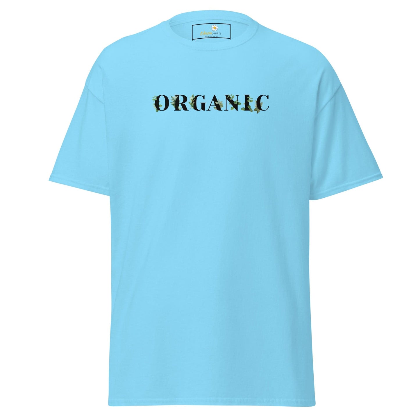 Unisex classic tee - TEXT GREEN ORGANIC - REGULAR - Sky / S