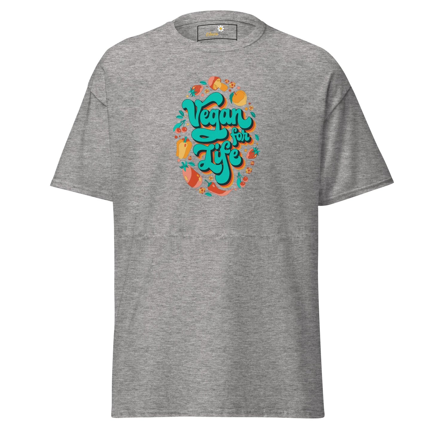 Unisex classic t-shirt - VEGAN FOR LIFE - REGULAR - Sport Grey / S
