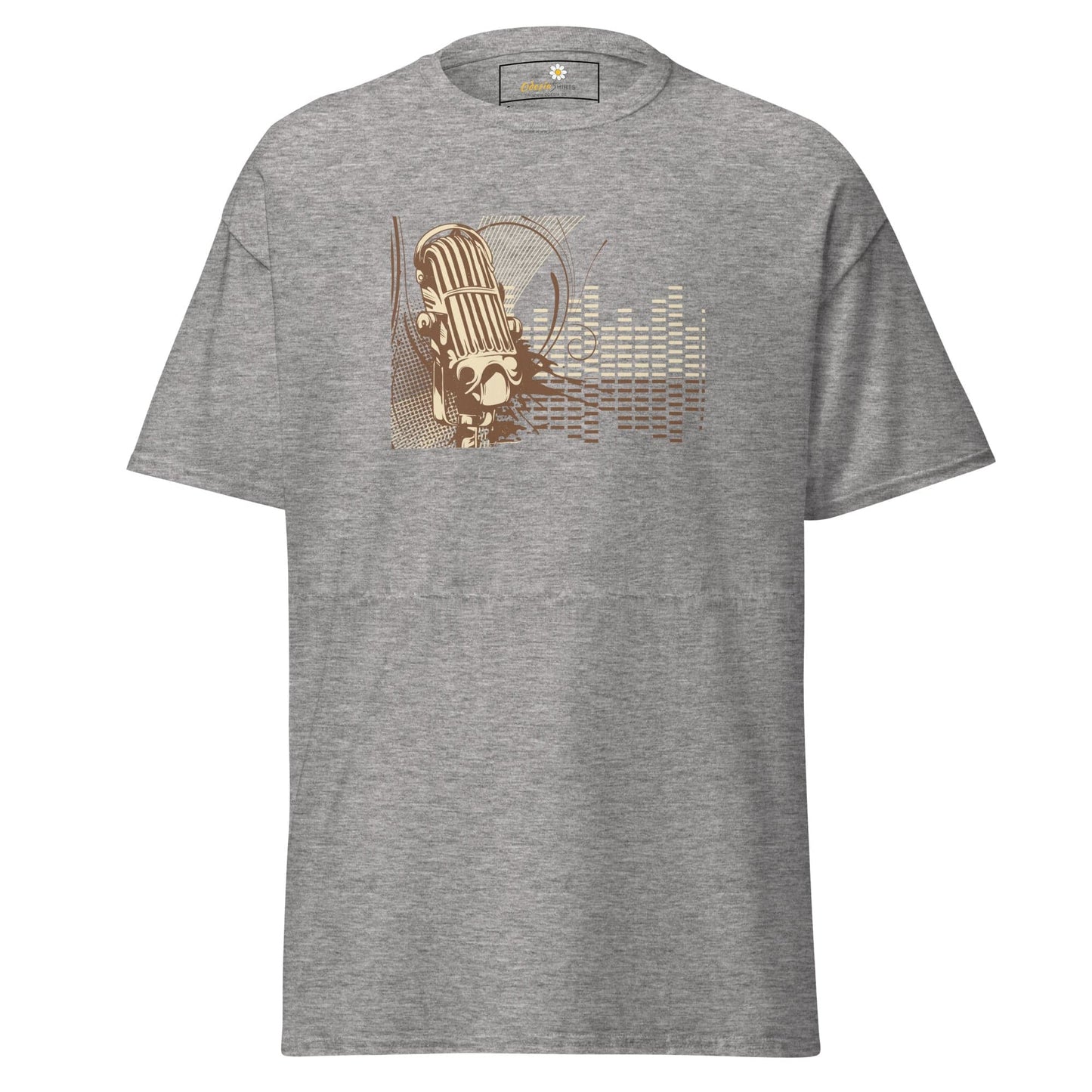 Unisex classic tee - MUSIC MICROPHONE - REGULAR - Sport Grey / S