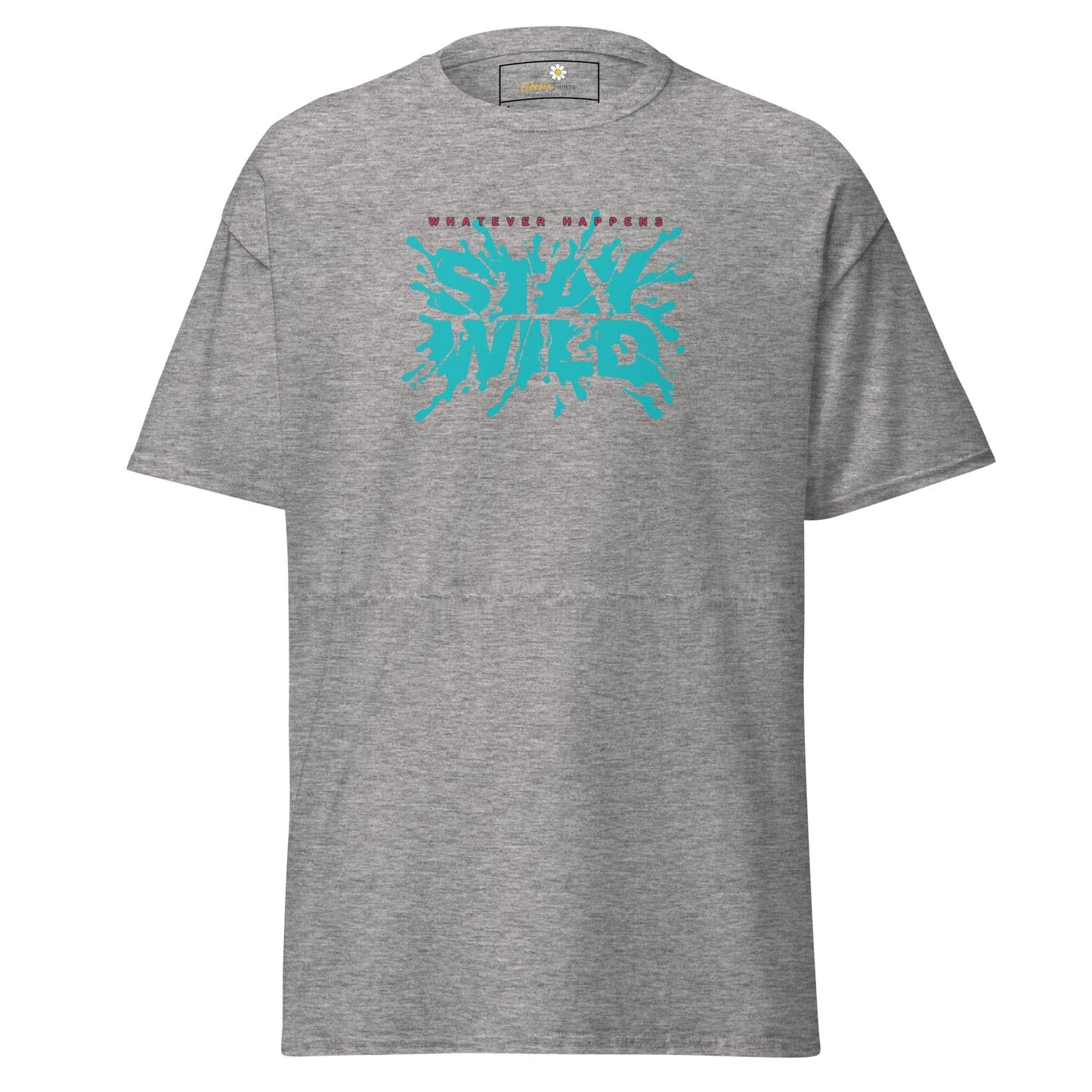 Unisex classic t-shirt - TEXT STAY WILD - REGULAR - Sport Grey / S