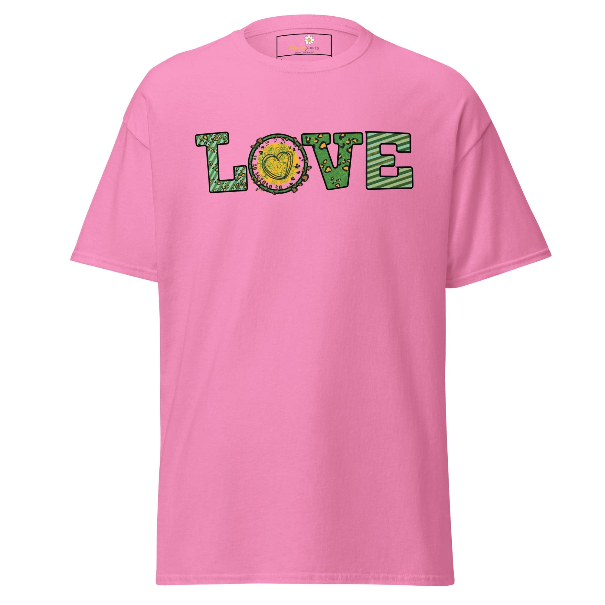 Unisex classic t-shirt - TEXT LOVE - REGULAR - Azalea / S