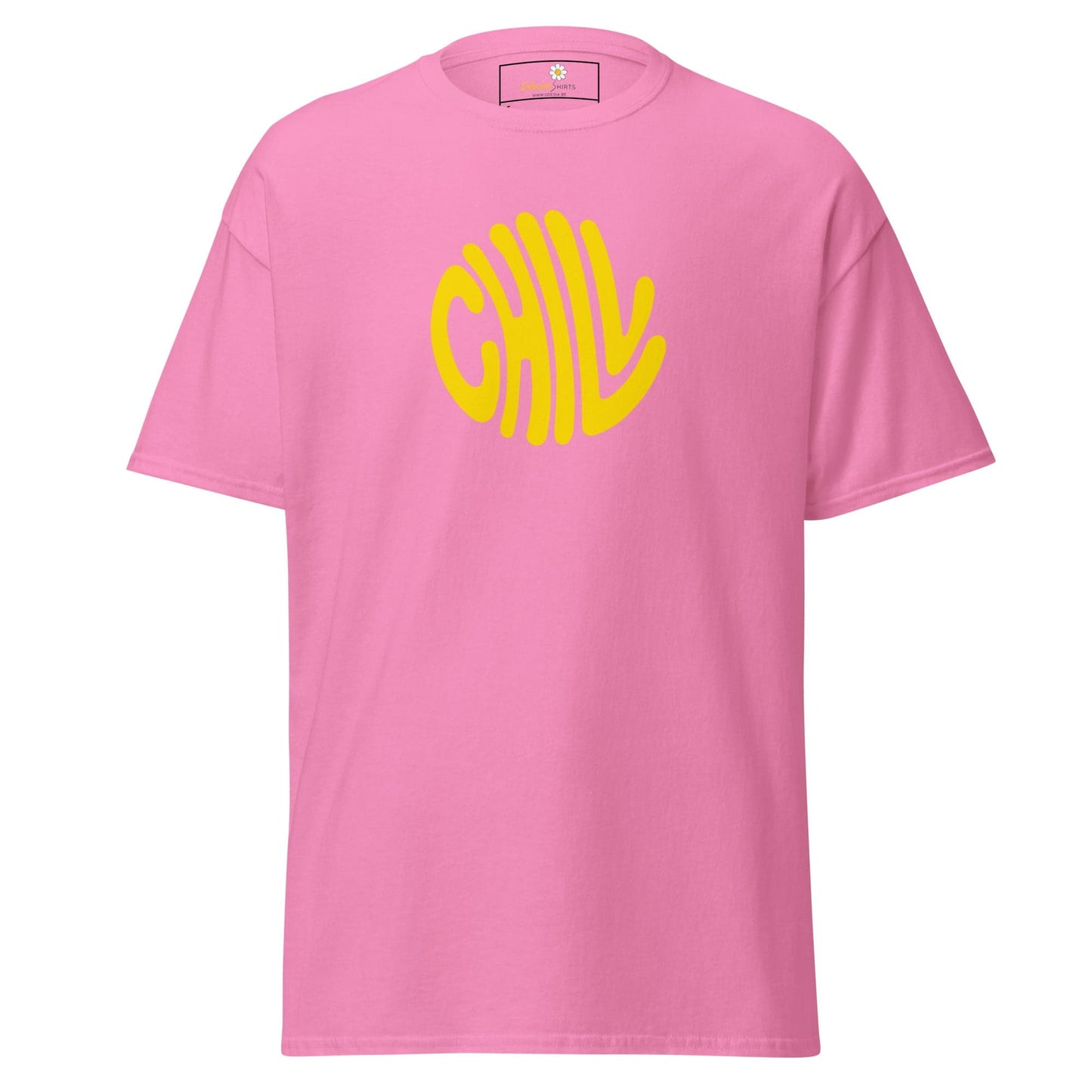 Unisex classic t-shirt - POSITIVE CHILL CIRCLE - REGULAR - Azalea / S