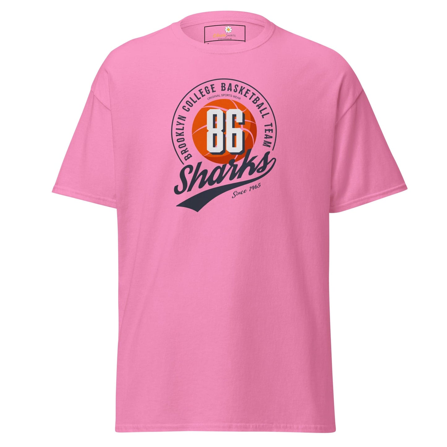 Unisex classic t-shirt - SPORT 86 SHARKS - REGULAR - Azalea / S