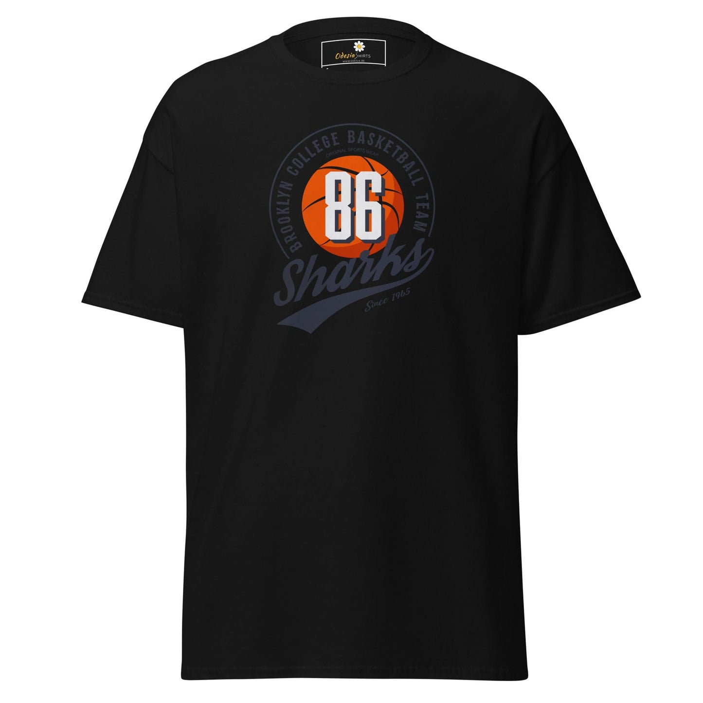 Unisex classic t-shirt - SPORT 86 SHARKS - REGULAR - Black / S