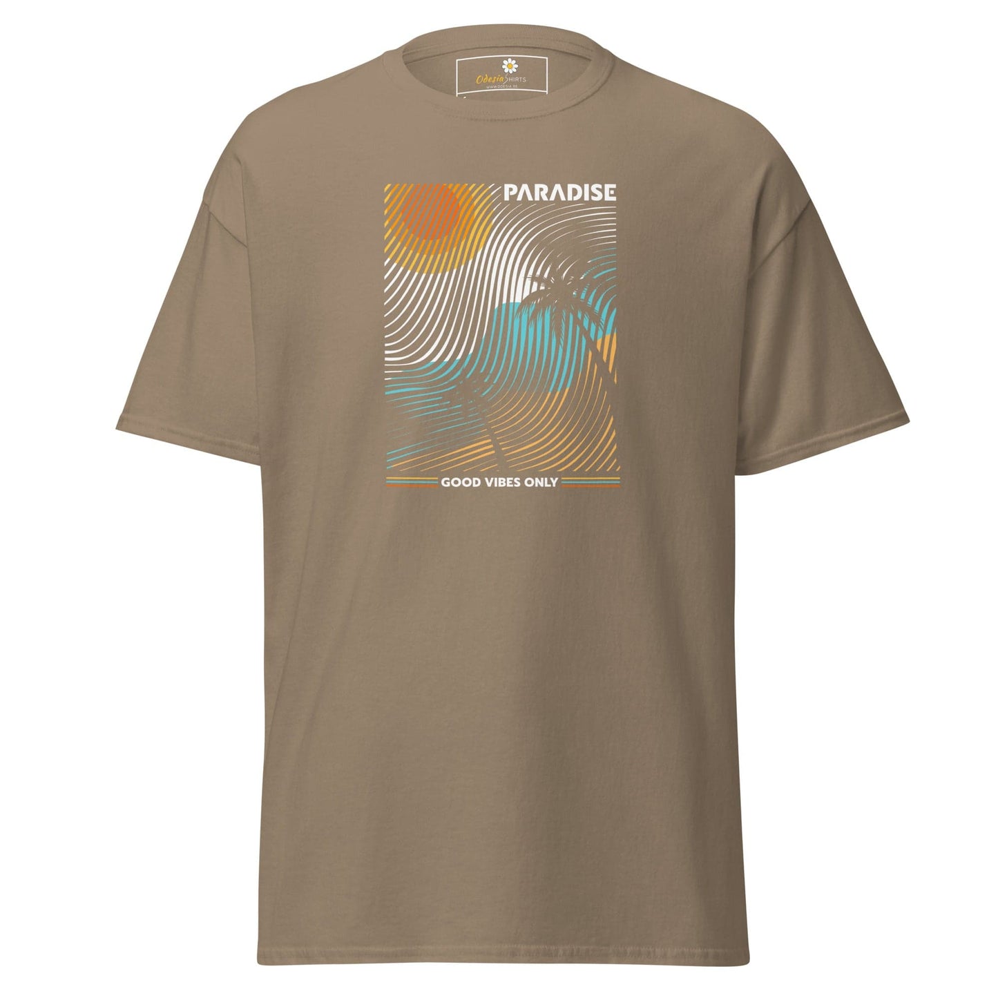 Unisex classic t-shirt - SUMMER PARADISE COLORFULL - REGULAR - Brown Savana / S