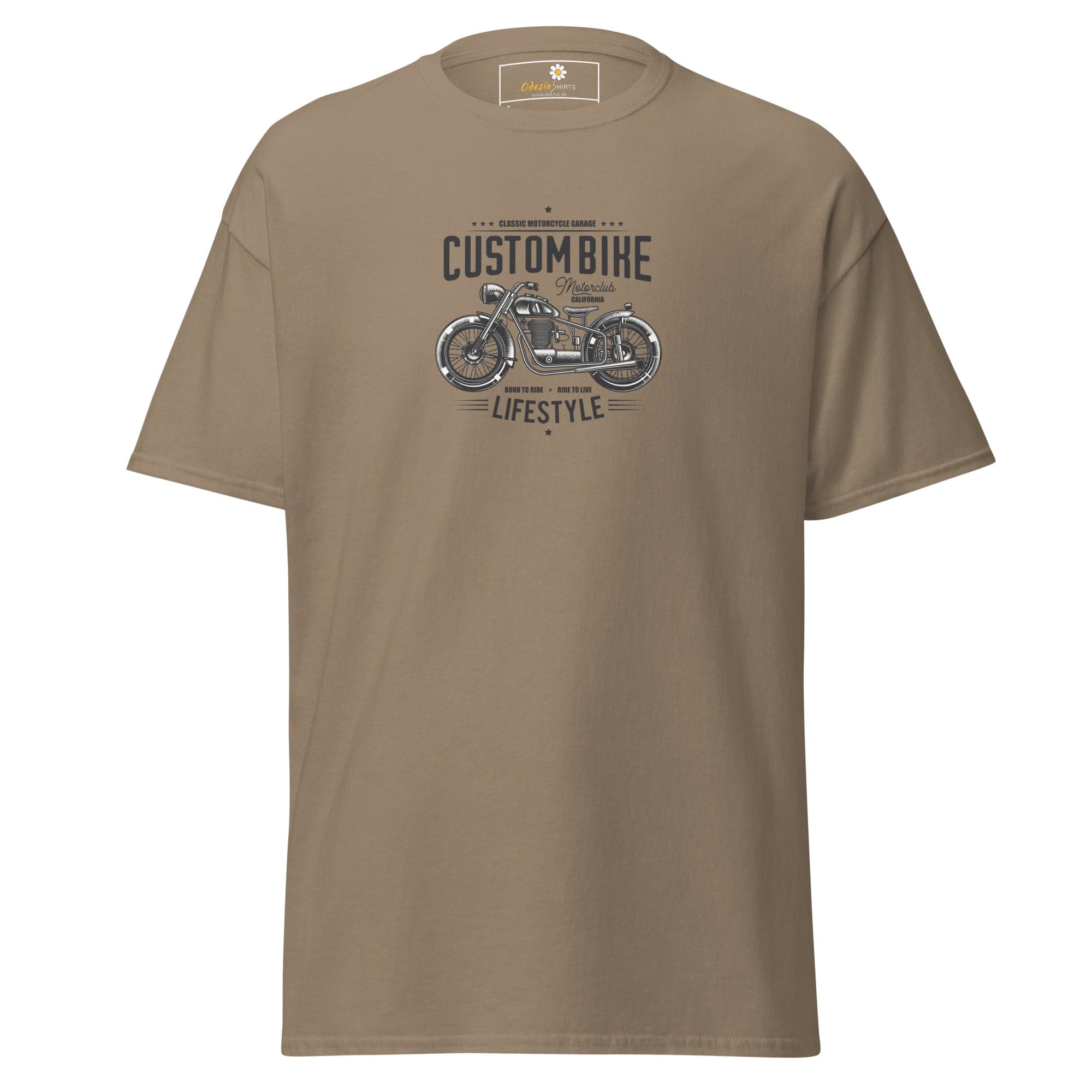 Unisex classic t-shirt - MOTOR MOTORBIKE CYCLE - REGULAR - Brown Savana / S