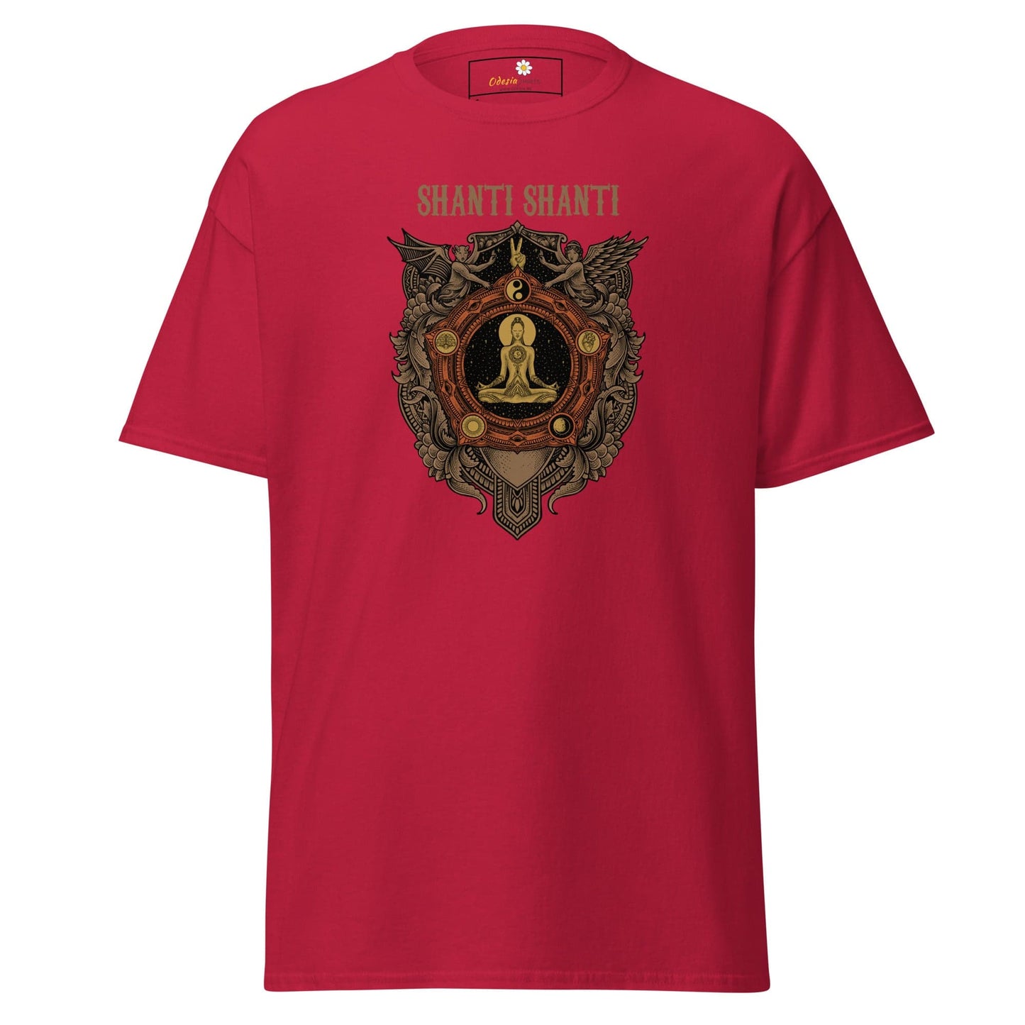 Unisex classic t-shirt - SPIRITUAL SHANTI SHANTI - REGULAR - Cardinal / S