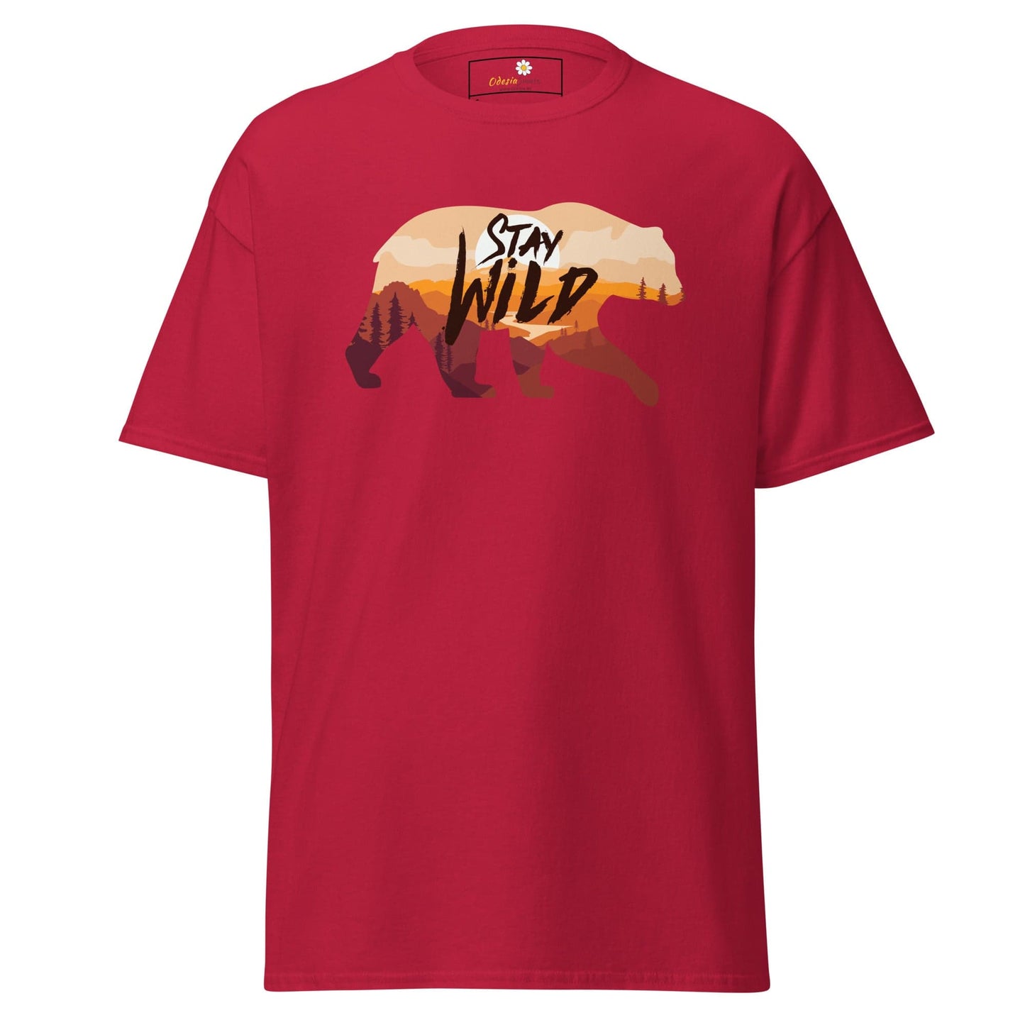 Unisex classic t-shirt - ADVENTURE WILD LIFE STAY WILD - REGULAR - Cardinal / S