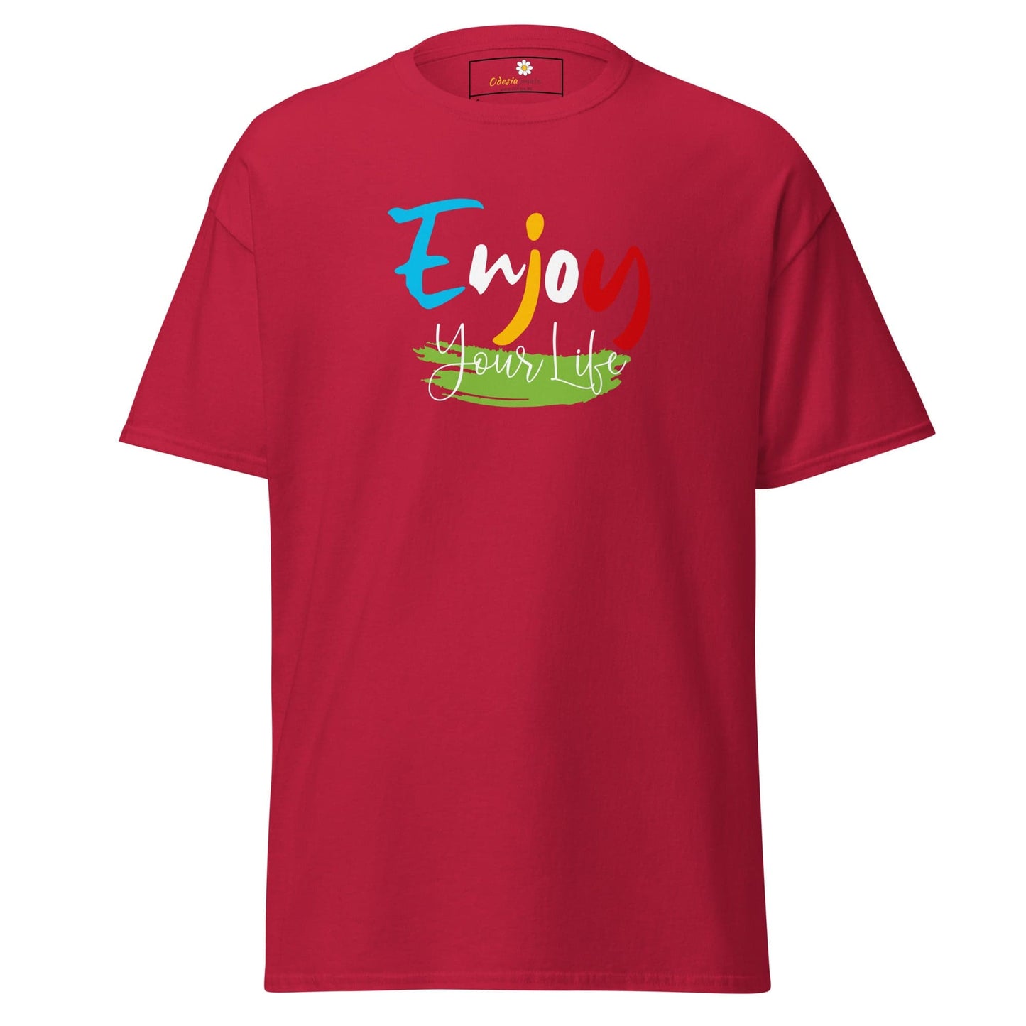 Unisex classic t-shirt - POSITIVE ENJOY YOUR LIFE - REGULAR - Cardinal / S