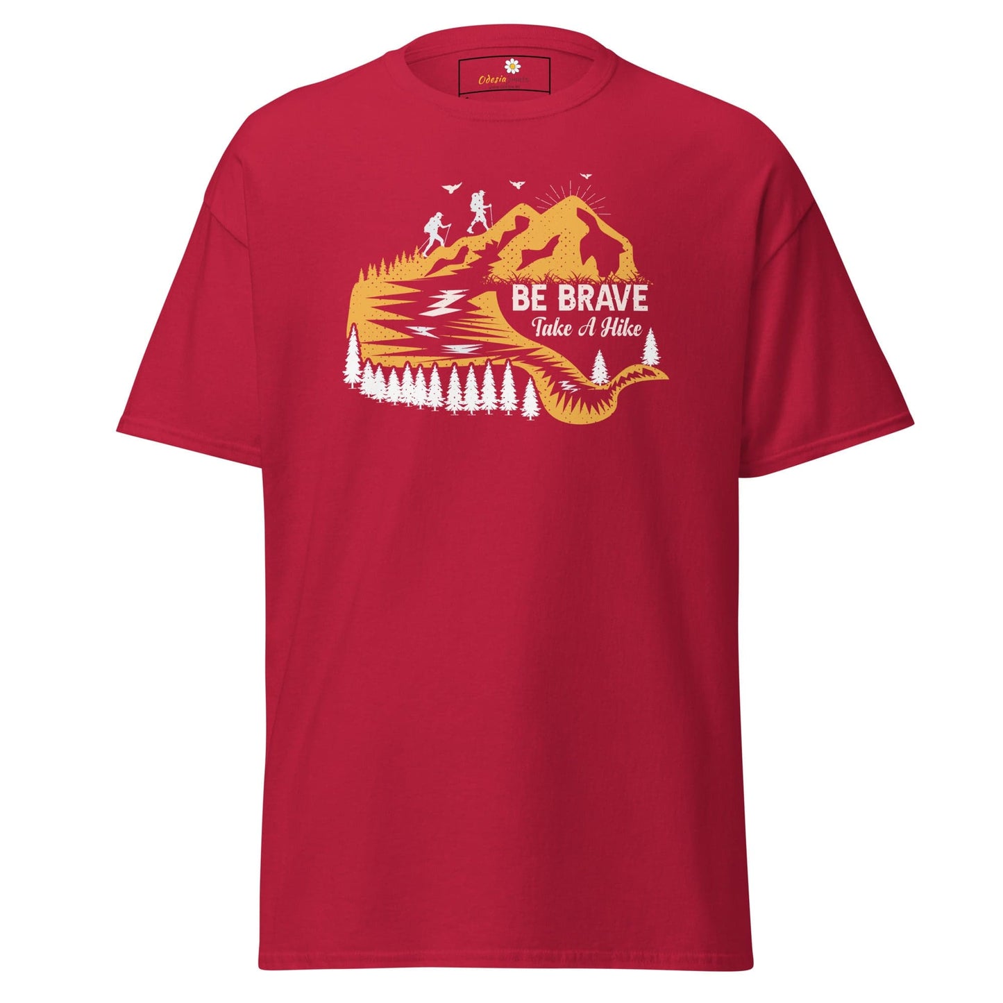 Unisex classic t-shirt - ADVENTURE BE BRAVE WANDER - REGULAR - Cardinal / S