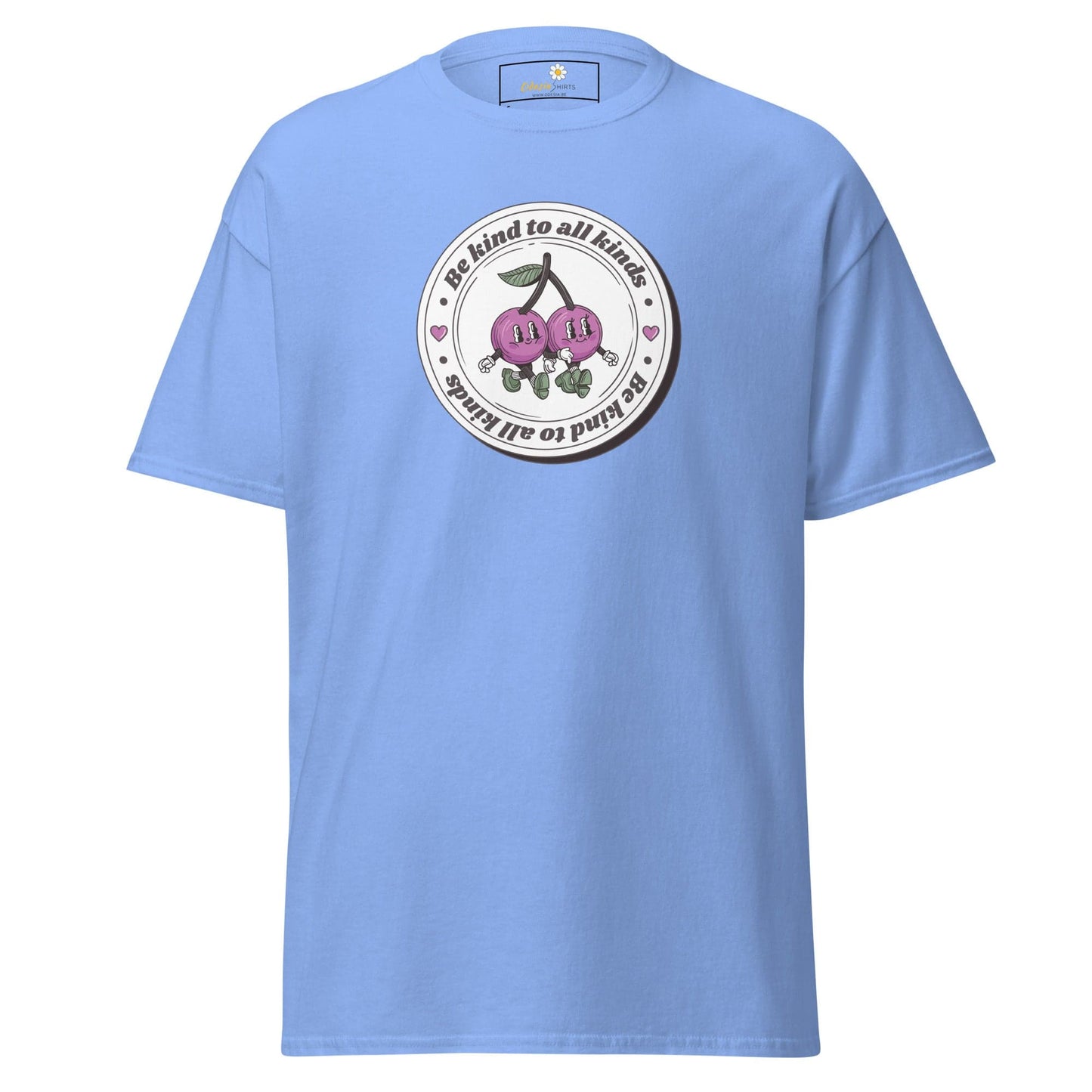 Unisex classic t-shirt - VEGAN POSITIVE BE KIND TO ALL - REGULAR - Carolina Blue / S