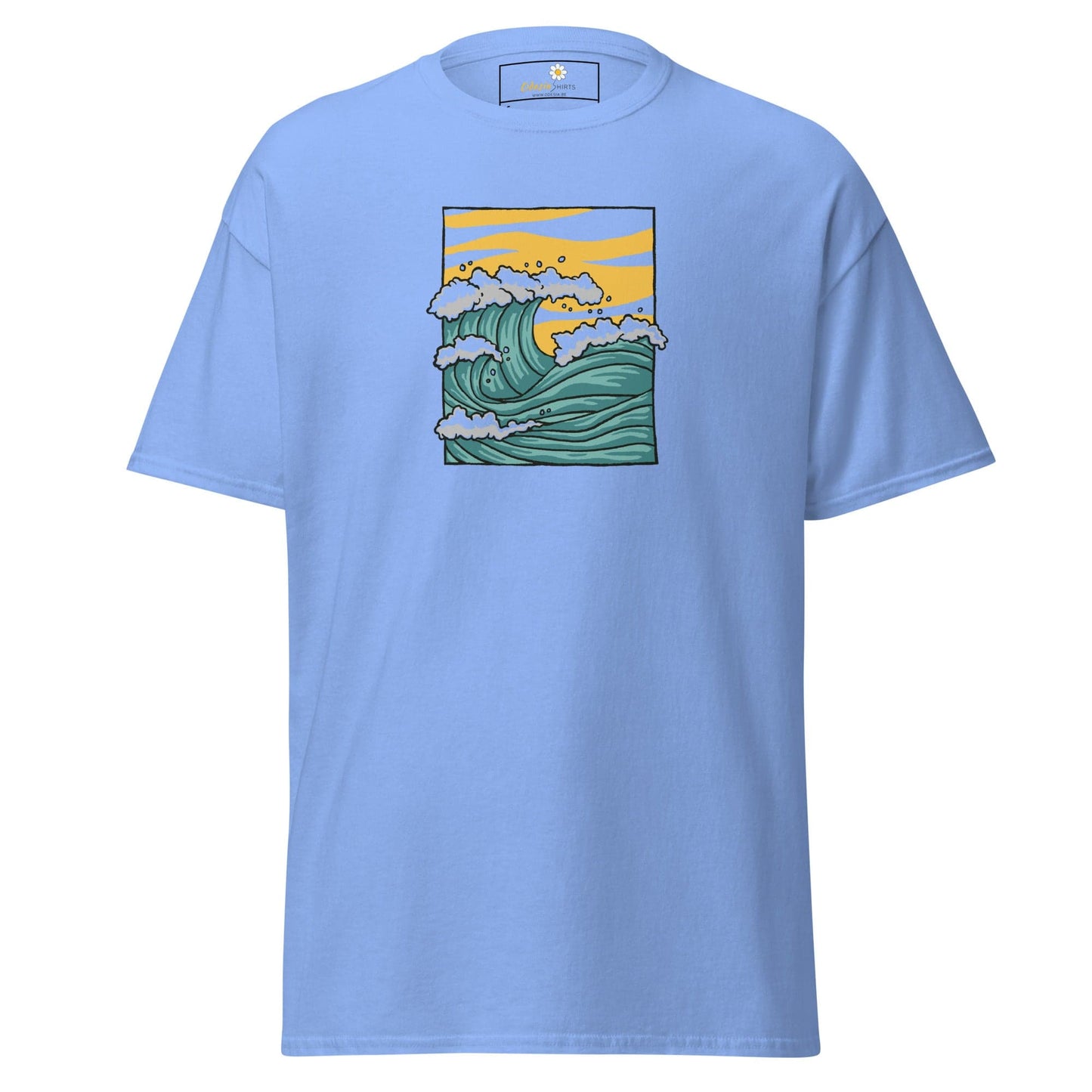 Unisex classic t-shirt - NATURE SEA WAVES - REGULAR - Carolina Blue / S