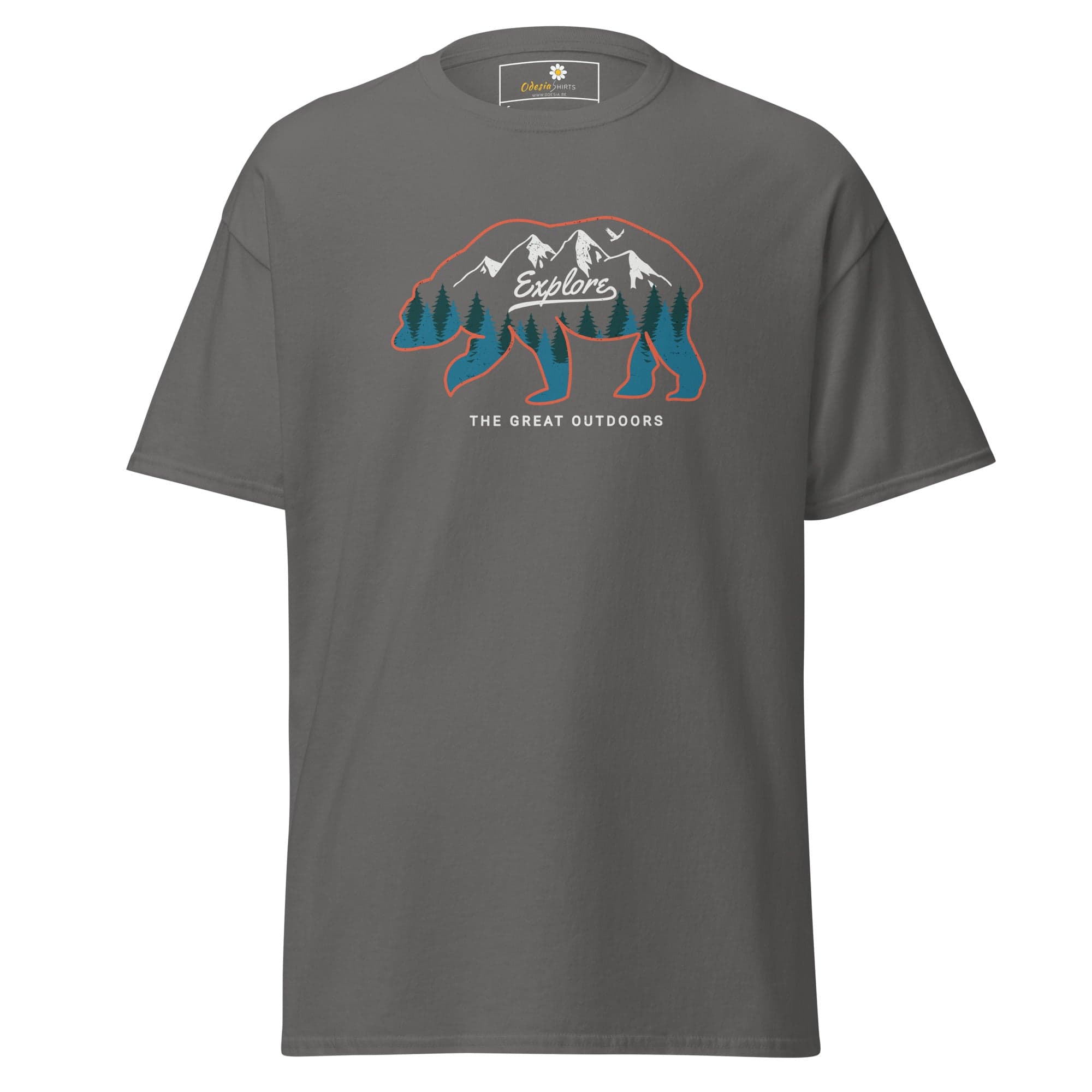 Unisex classic t-shirt ADVENTURE GREAT OUTDOORS - REGULAR - Charcoal / S