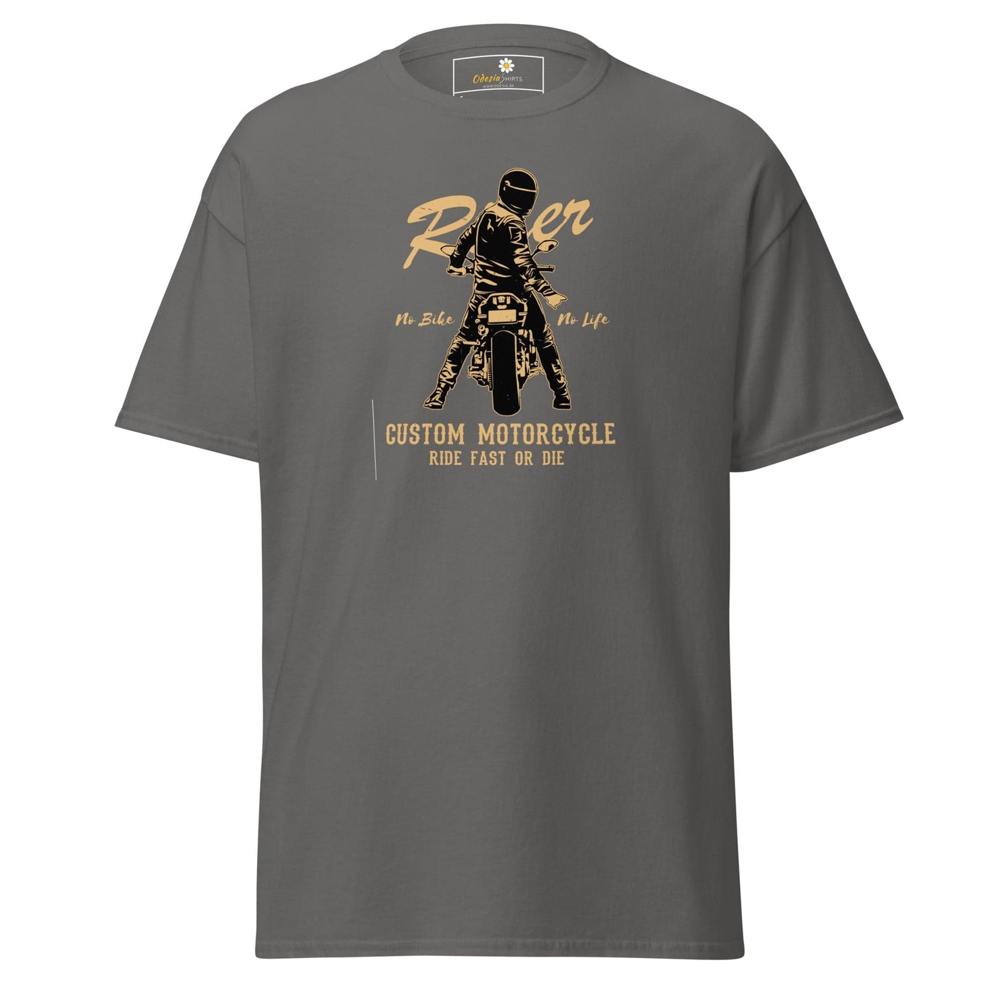 Unisex classic t-shirt - SPORT RIDER MOTORCYCLE - REGULAR - Charcoal / S
