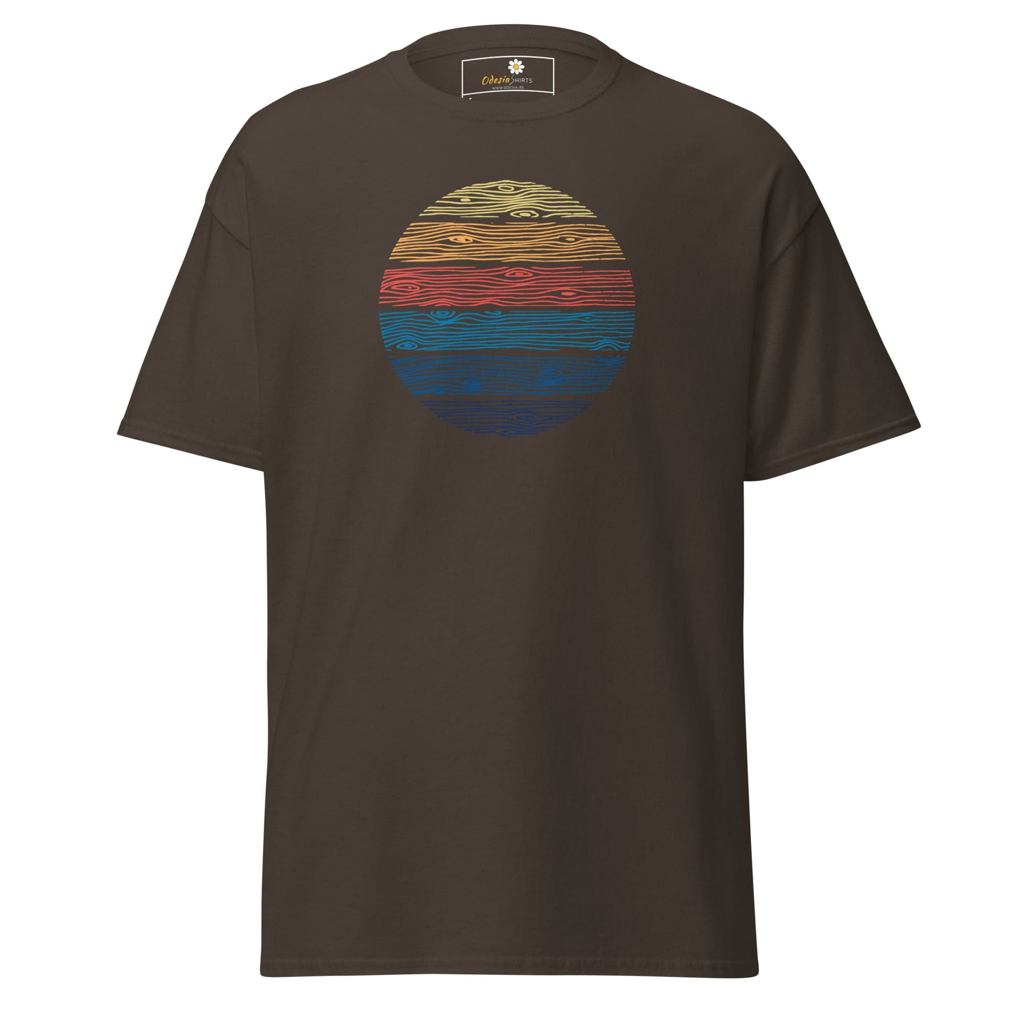 Unisex classic t-shirt - MISC COLOR CIRCLE - REGULAR - Dark Chocolate / S