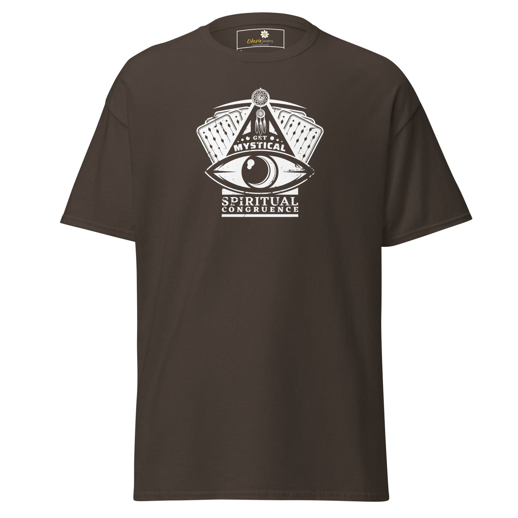 Unisex classic t-shirt - MYSTIC CARDS EYE - REGULAR - Dark Chocolate / S