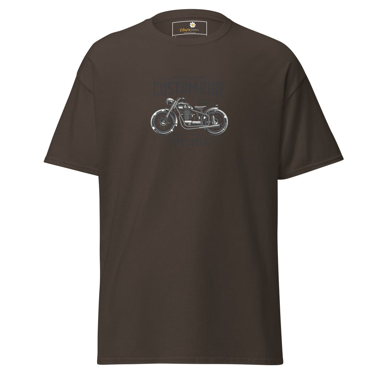 Unisex classic t-shirt - MOTOR MOTORBIKE CYCLE - REGULAR - Dark Chocolate / S