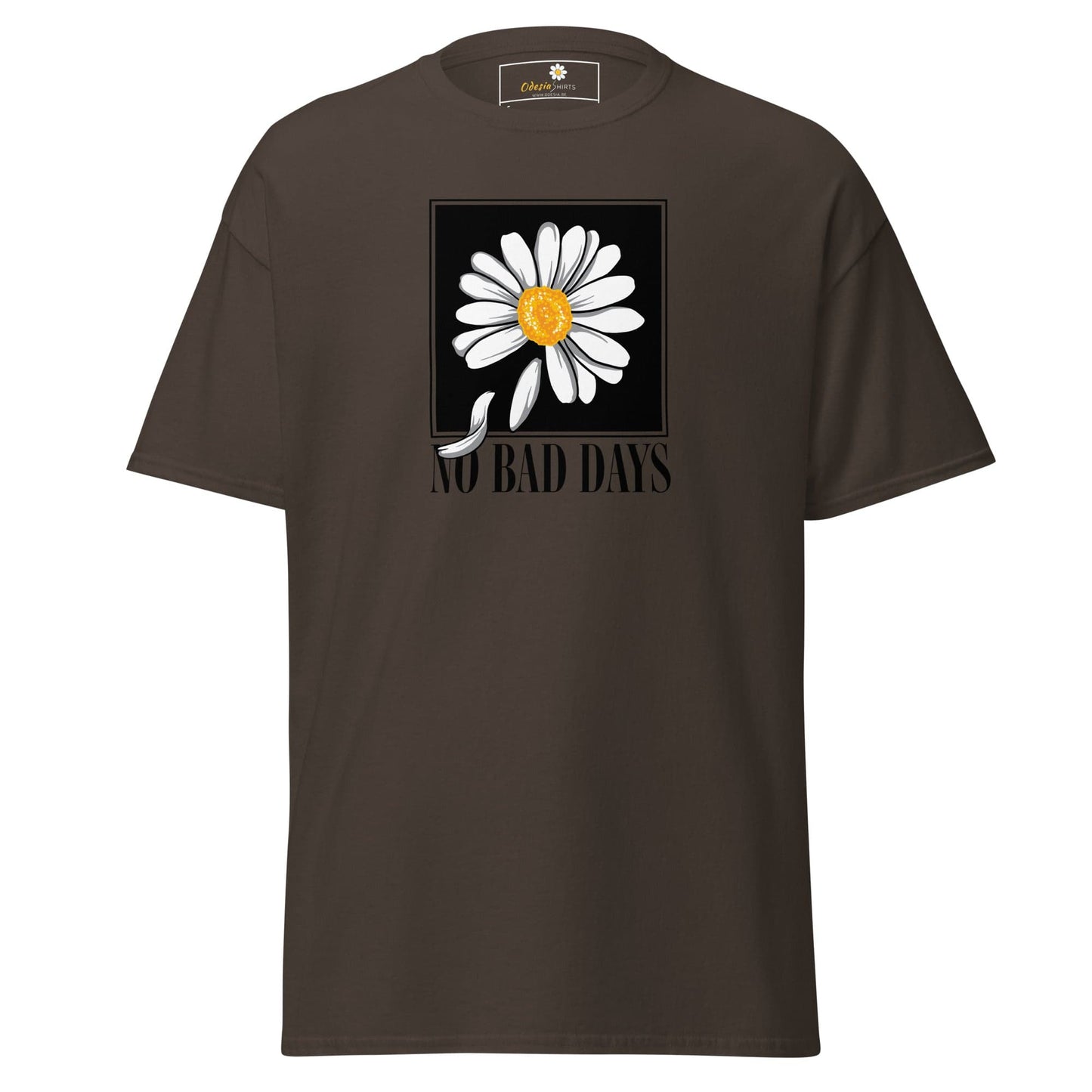 Brown T-shirt with daisy graphic from T-SHIRT DESIGN TEE for Men and Women, S-XL