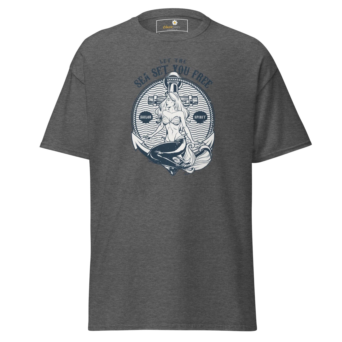 Unisex classic t-shirt - MYSTIC MERMAID SEA SET YOU FREE - REGULAR - Dark Heather / S