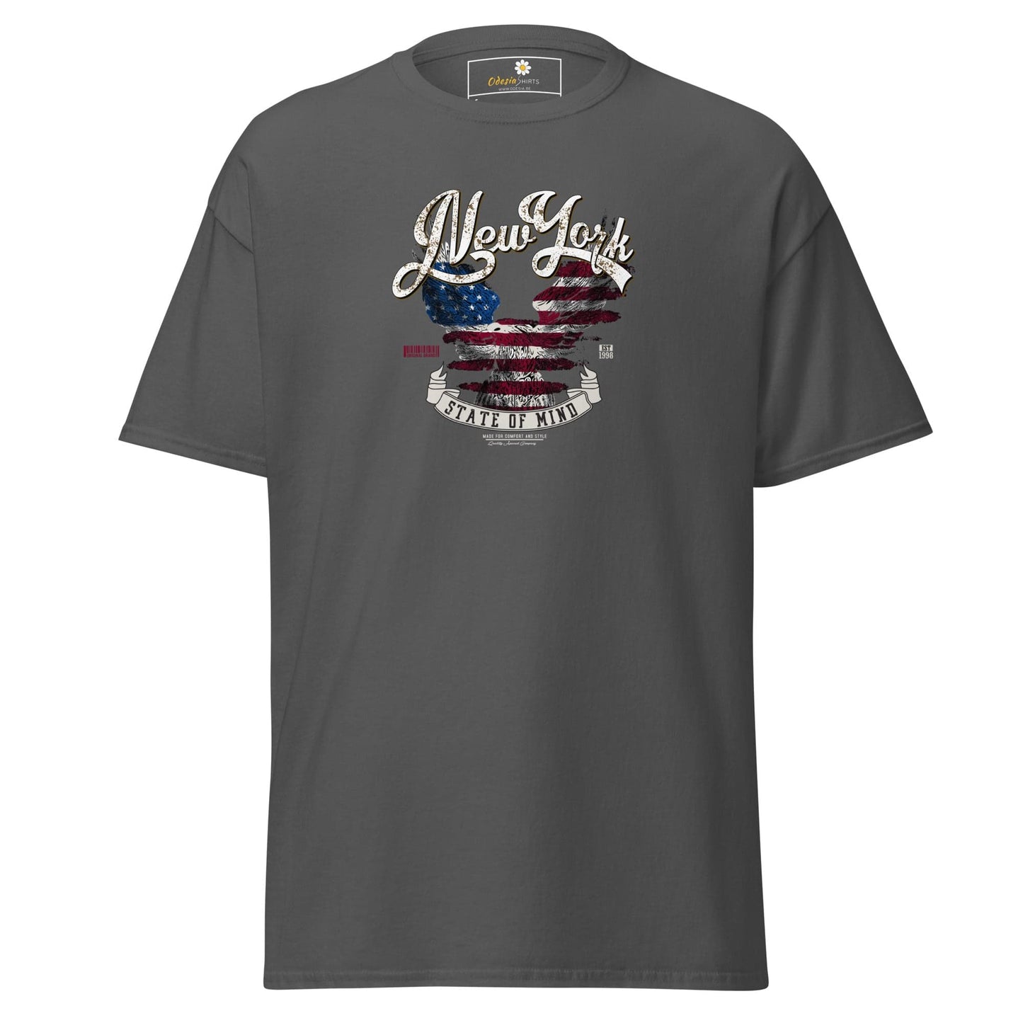 Unisex classic t-shirt - COUNTRY NEW YORK STATE OF MIND - REGULAR - Dark Heather / S