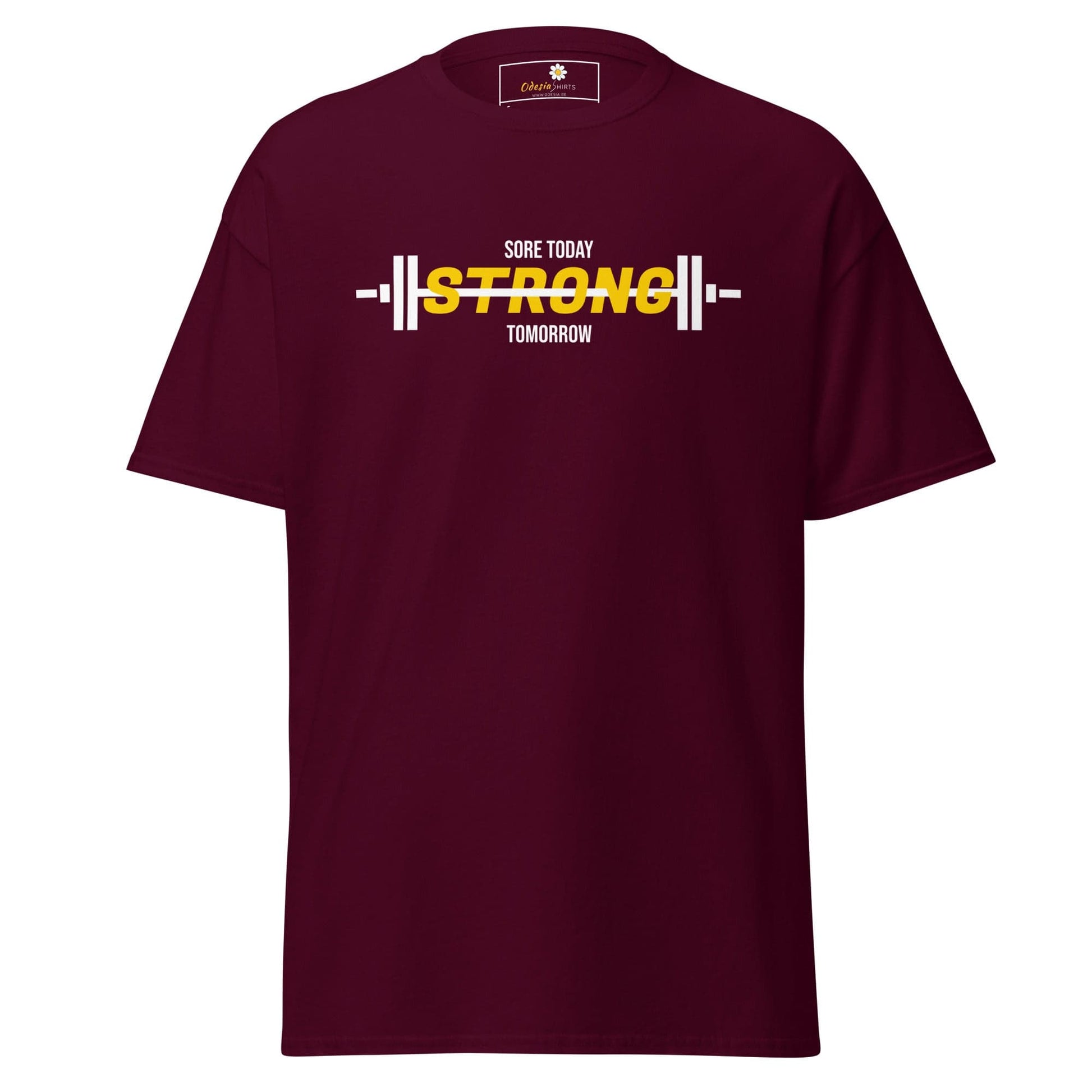 Unisex classic t-shirt - SPORT SORE TODAY - REGULAR - Maroon / S