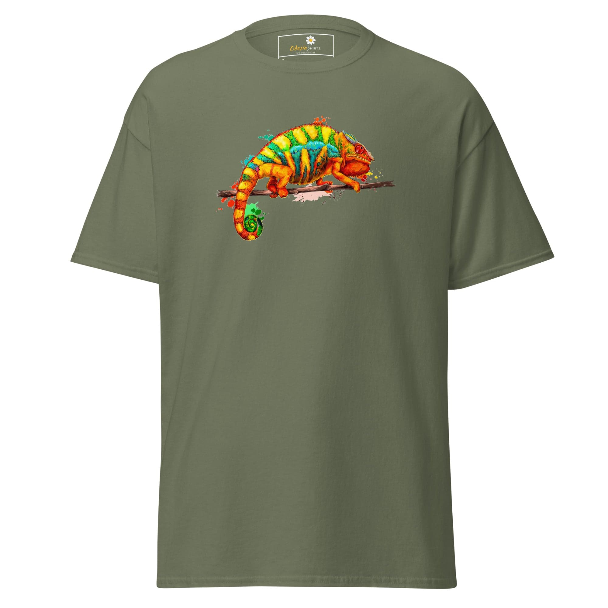 Unisex classic t-shirt - WILD LIFE CHAMELEON COLORS - REGULAR - Military Green / S