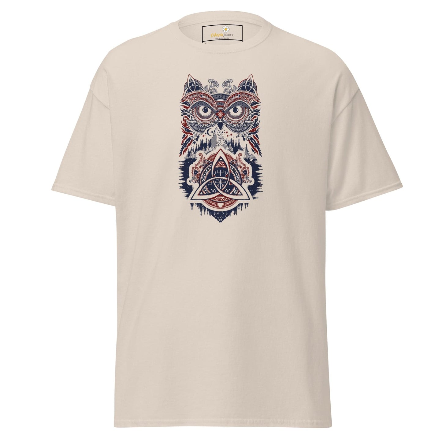 Unisex classic t-shirt - MYSTIC OWL TRIBES - REGULAR - Natural / S