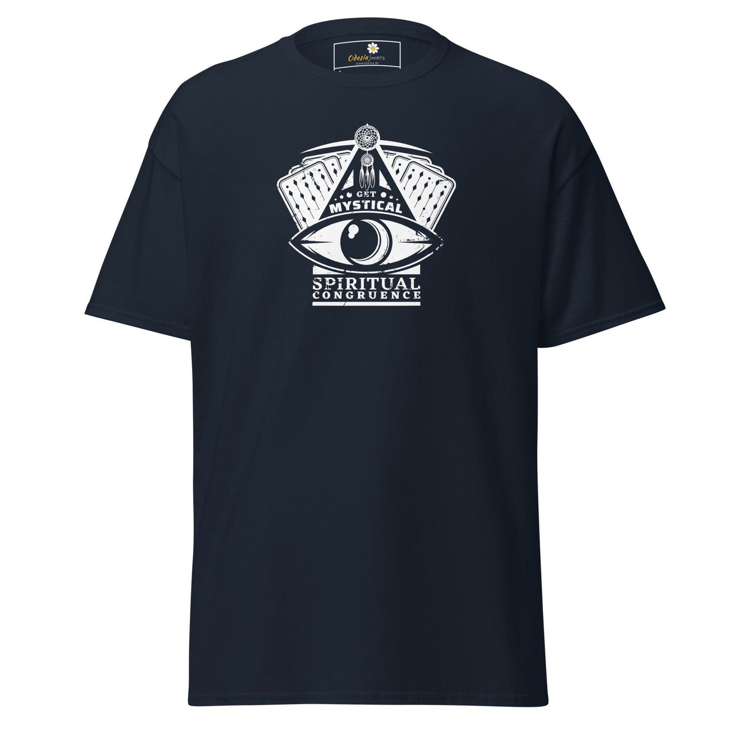 Unisex classic t-shirt - MYSTIC CARDS EYE - REGULAR - Navy / S