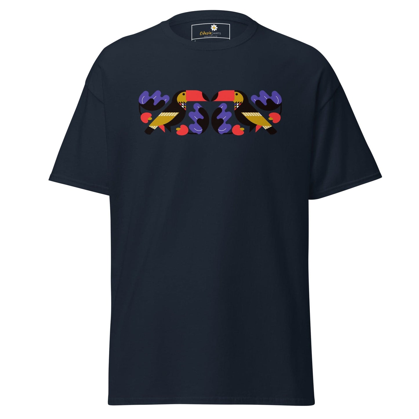 Unisex classic t-shirt - WILD LIFE TOUCAN MIRROR - REGULAR - Navy / S