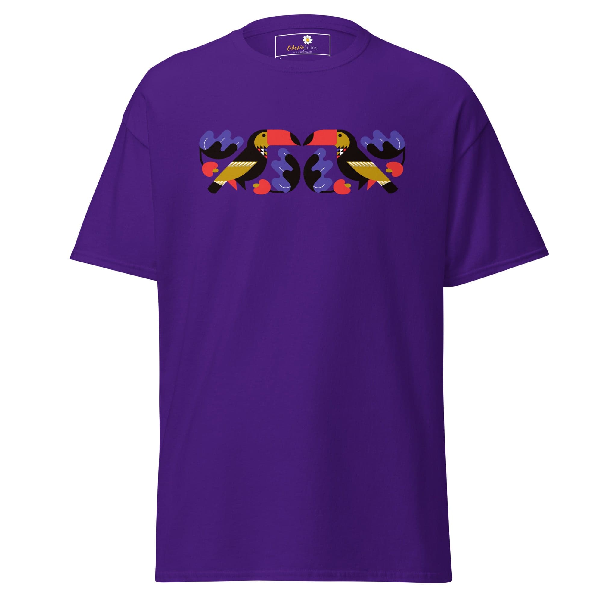 Unisex classic t-shirt - WILD LIFE TOUCAN MIRROR - REGULAR - Purple / S