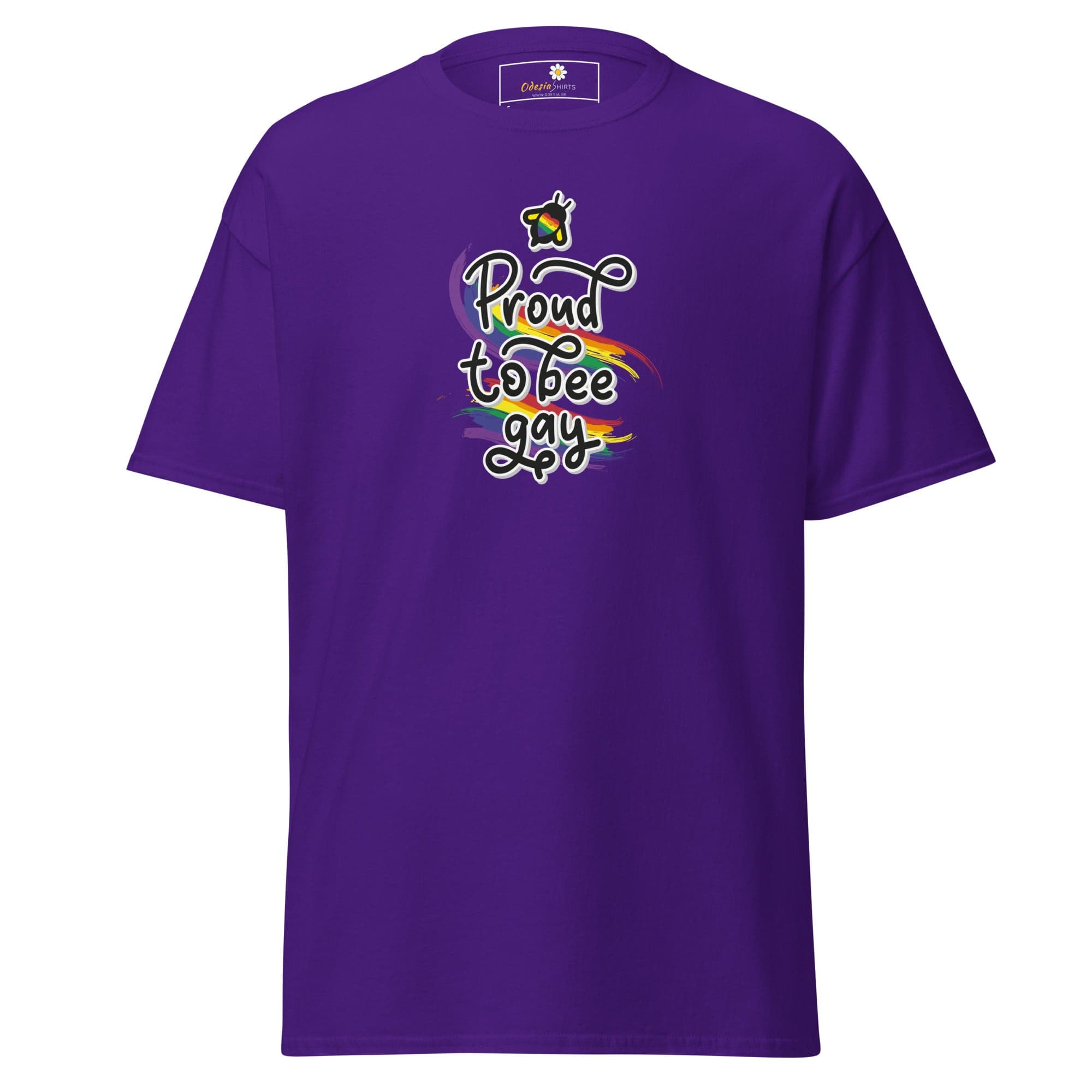 Unisex classic t-shirt - LGBTQ PROUD BEE GAY - REGULAR - Purple / S