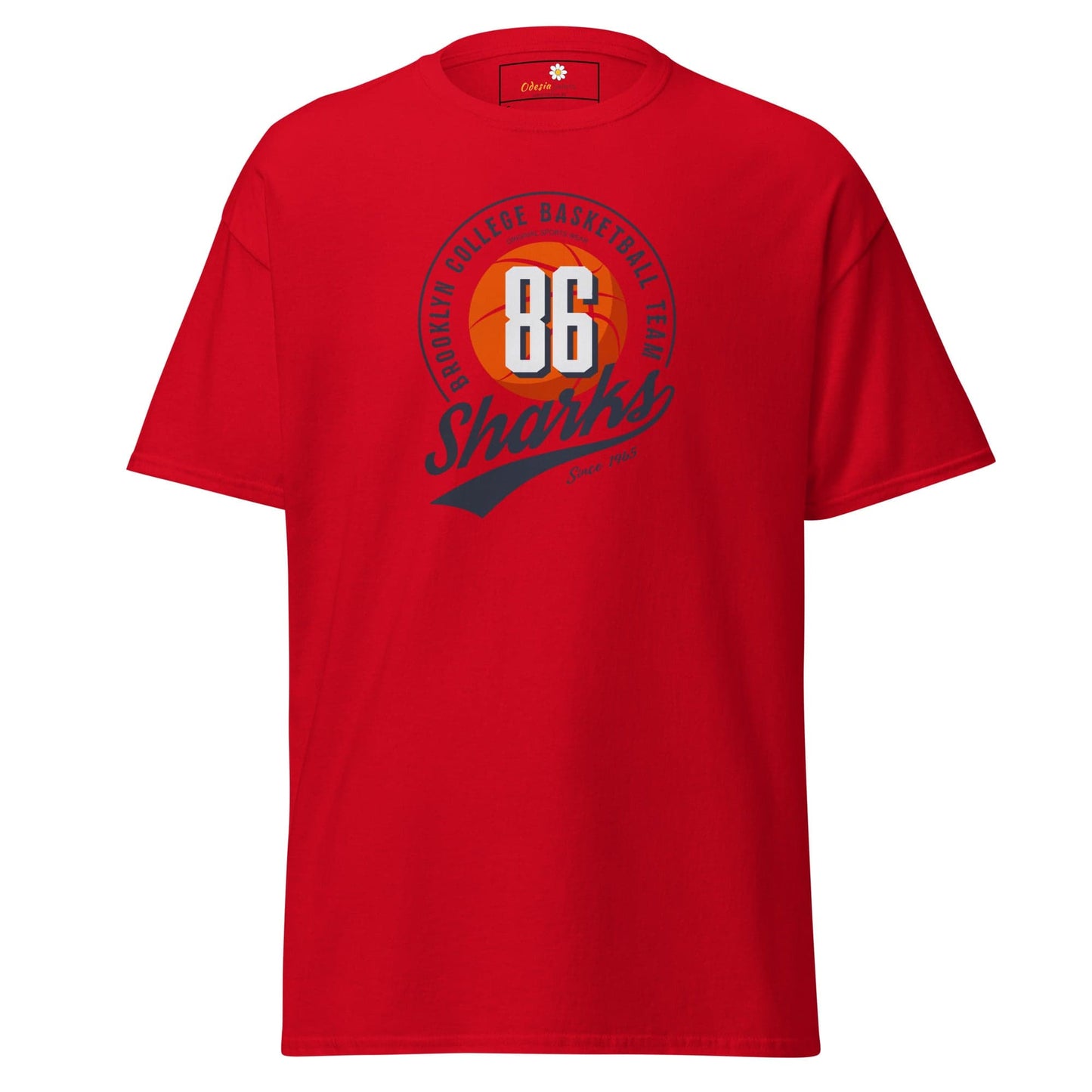 Unisex classic t-shirt - SPORT 86 SHARKS - REGULAR - Red / S