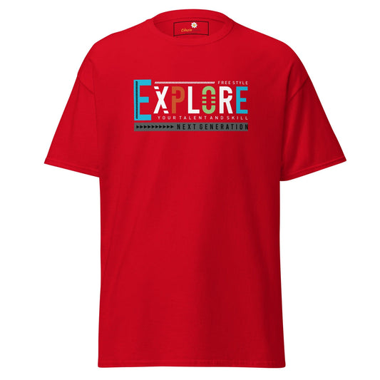 Unisex classic t-shirt - ADVENTURE EXPLORE FREESTYLE - REGULAR - Red / S