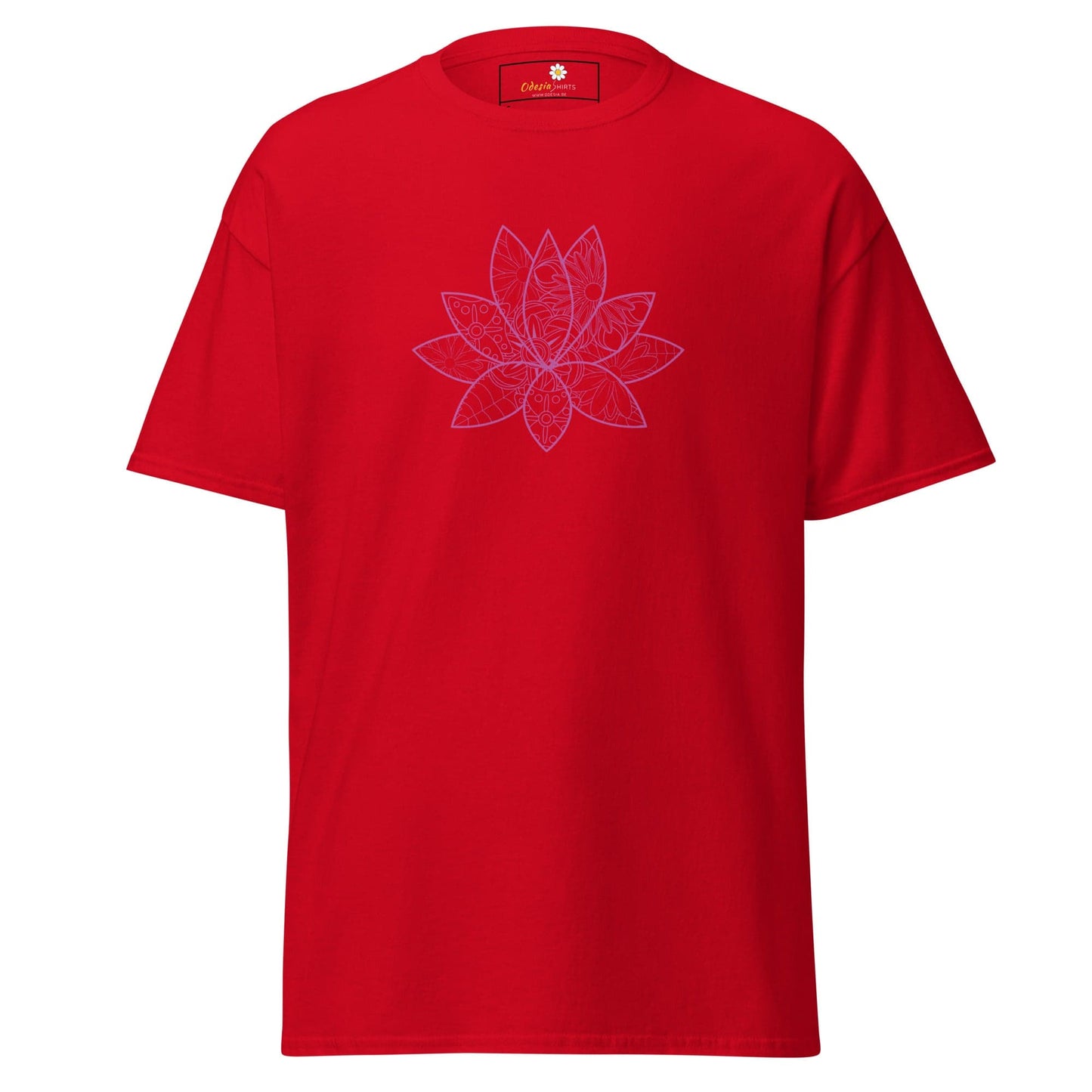 Unisex classic t-shirt - NATURE SPIRITUAL LOTUS FLOWER - REGULAR - Red / S