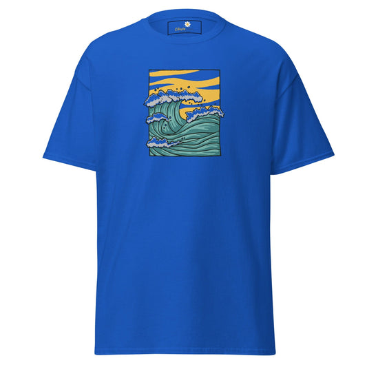 Unisex classic t-shirt - NATURE SEA WAVES - REGULAR - Royal / S