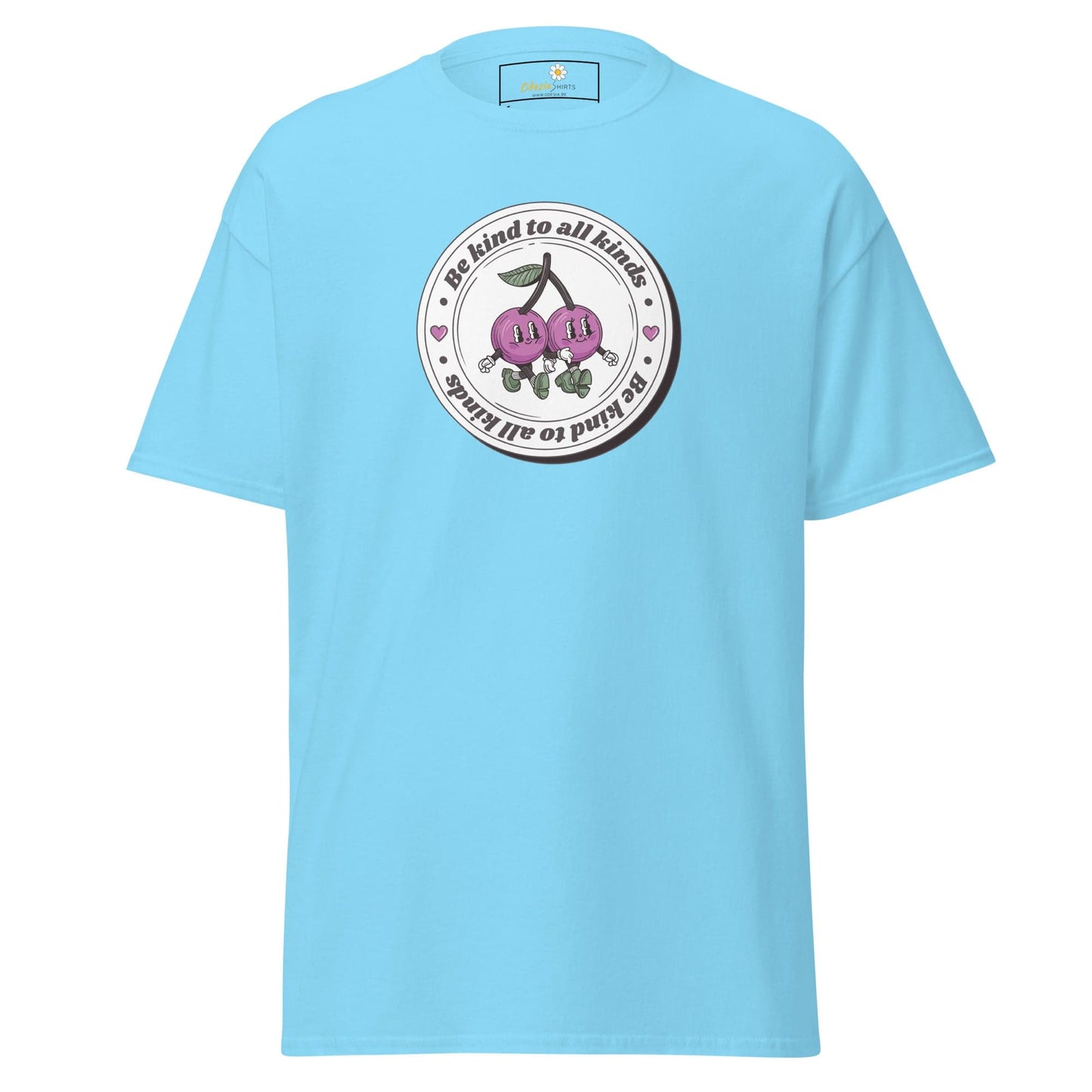 Unisex classic t-shirt - VEGAN POSITIVE BE KIND TO ALL - REGULAR - Sky / S