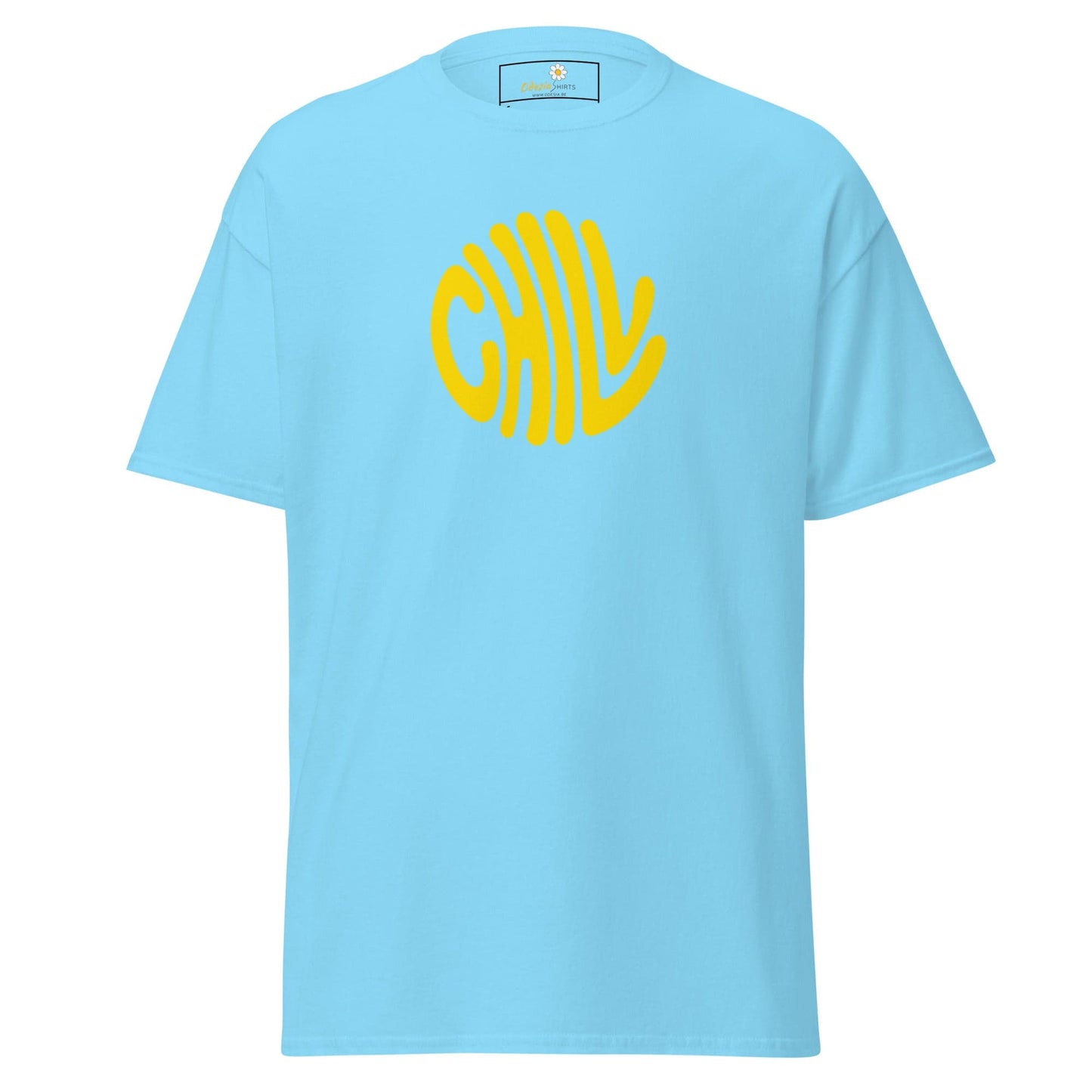 Unisex classic t-shirt - POSITIVE CHILL CIRCLE - REGULAR - Sky / S