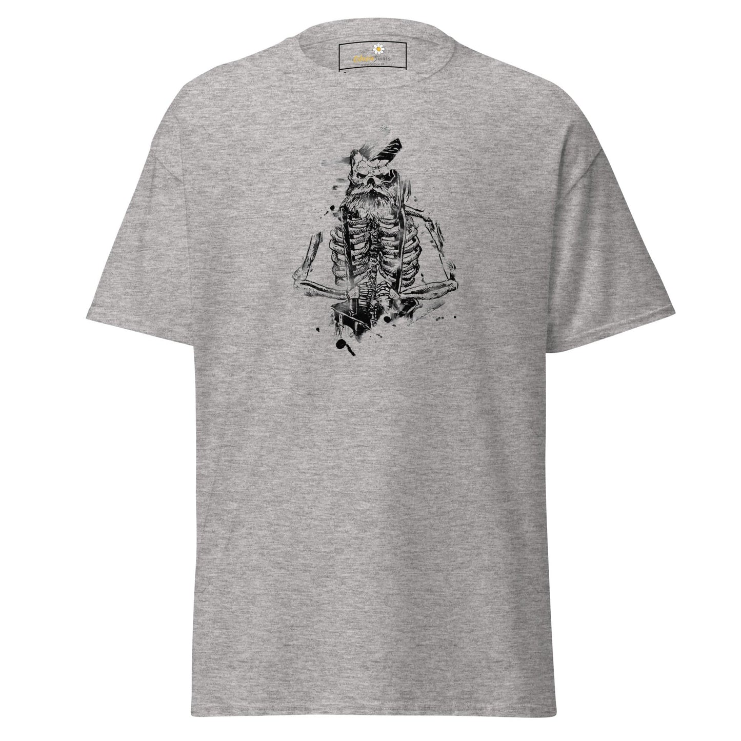 Unisex classic t-shirt - SKULL OLD GUY - REGULAR - Sport Grey / S