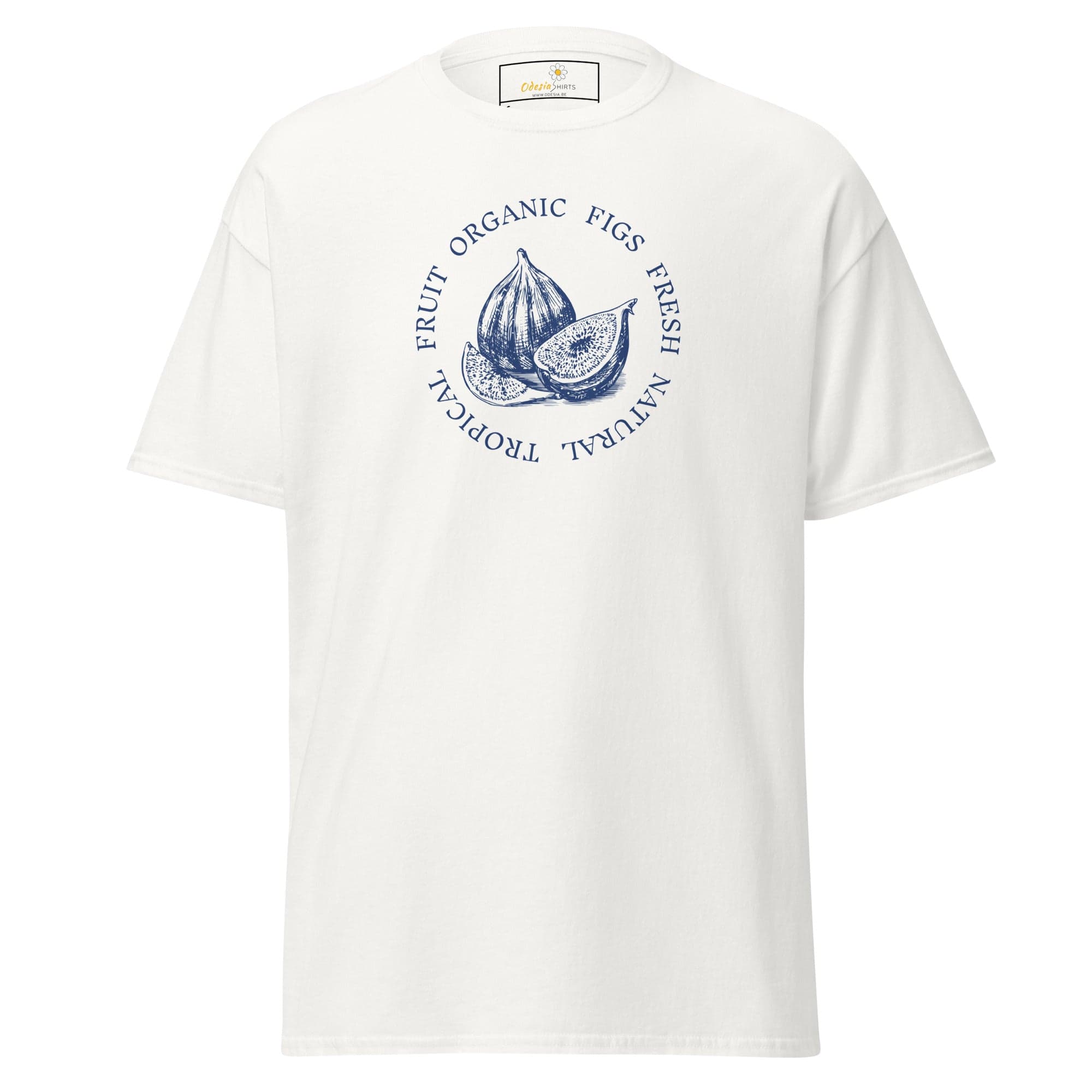 White T-shirt featuring a fig graphic from the T-SHIRT DESIGN TEE collection for men and women