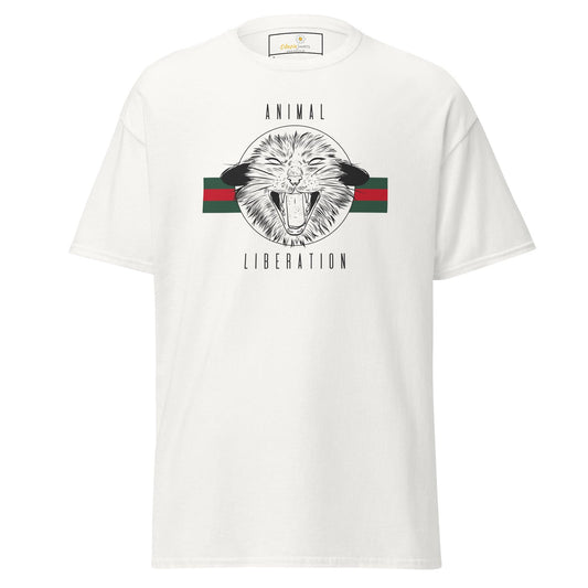 Unisex classic t-shirt - VEGAN ANIMAL LIBERATION - REGULAR - White / S